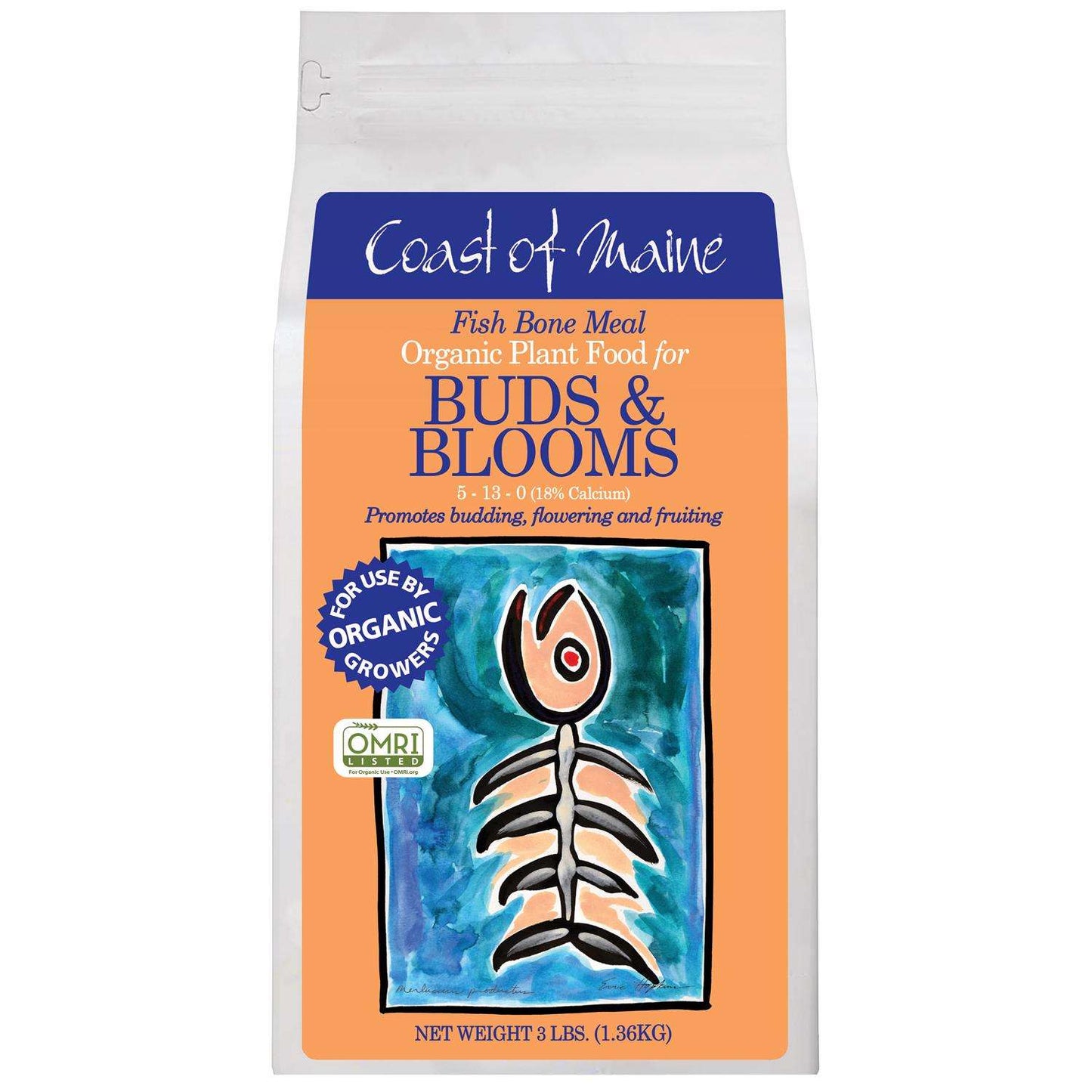  Coast Of Maine Buds & Blooms Organic Granules All Purpose Plant Food 3 Lb