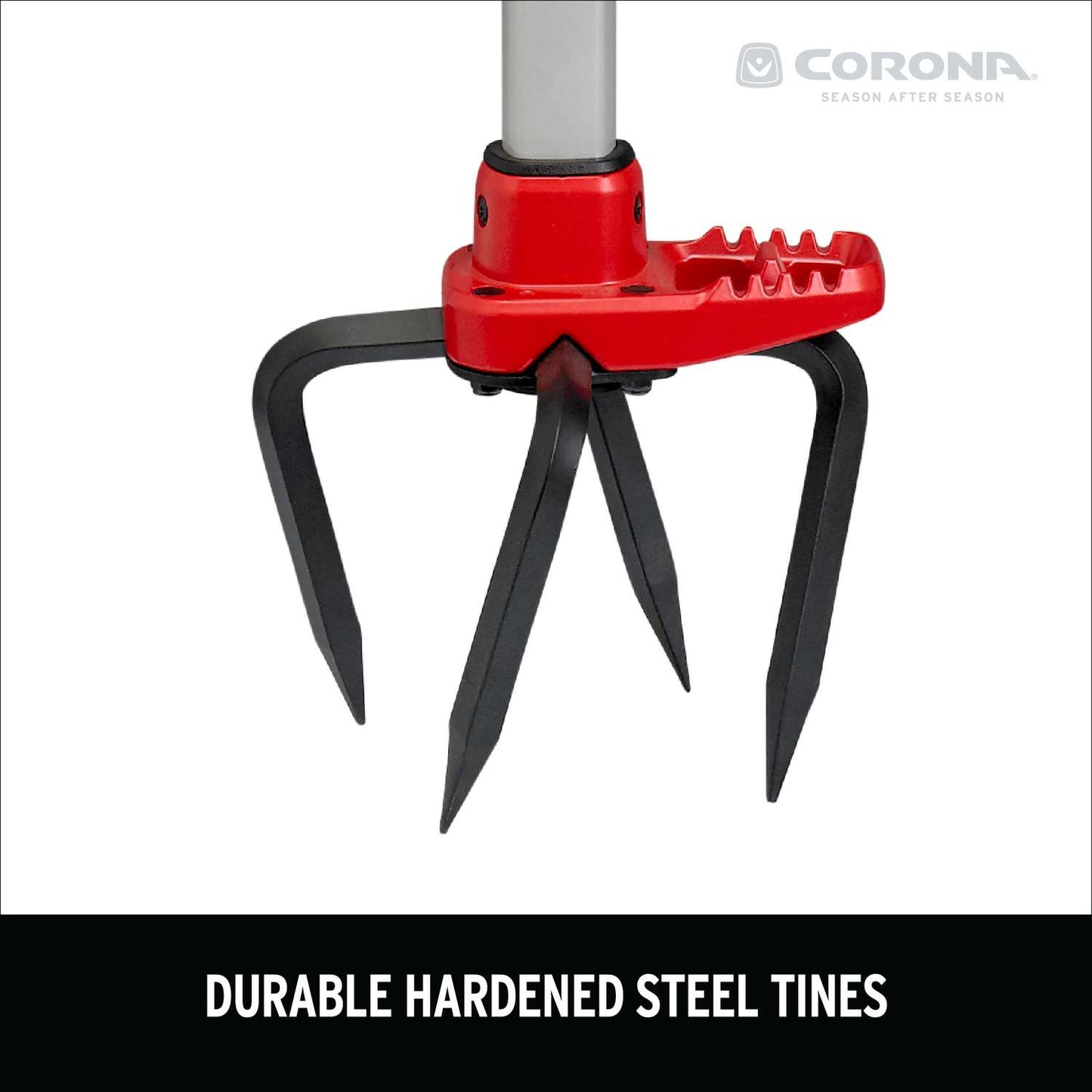  Corona ComfortGEL 4 Tine Steel Hand Tiller 6 In. Aluminum Handle