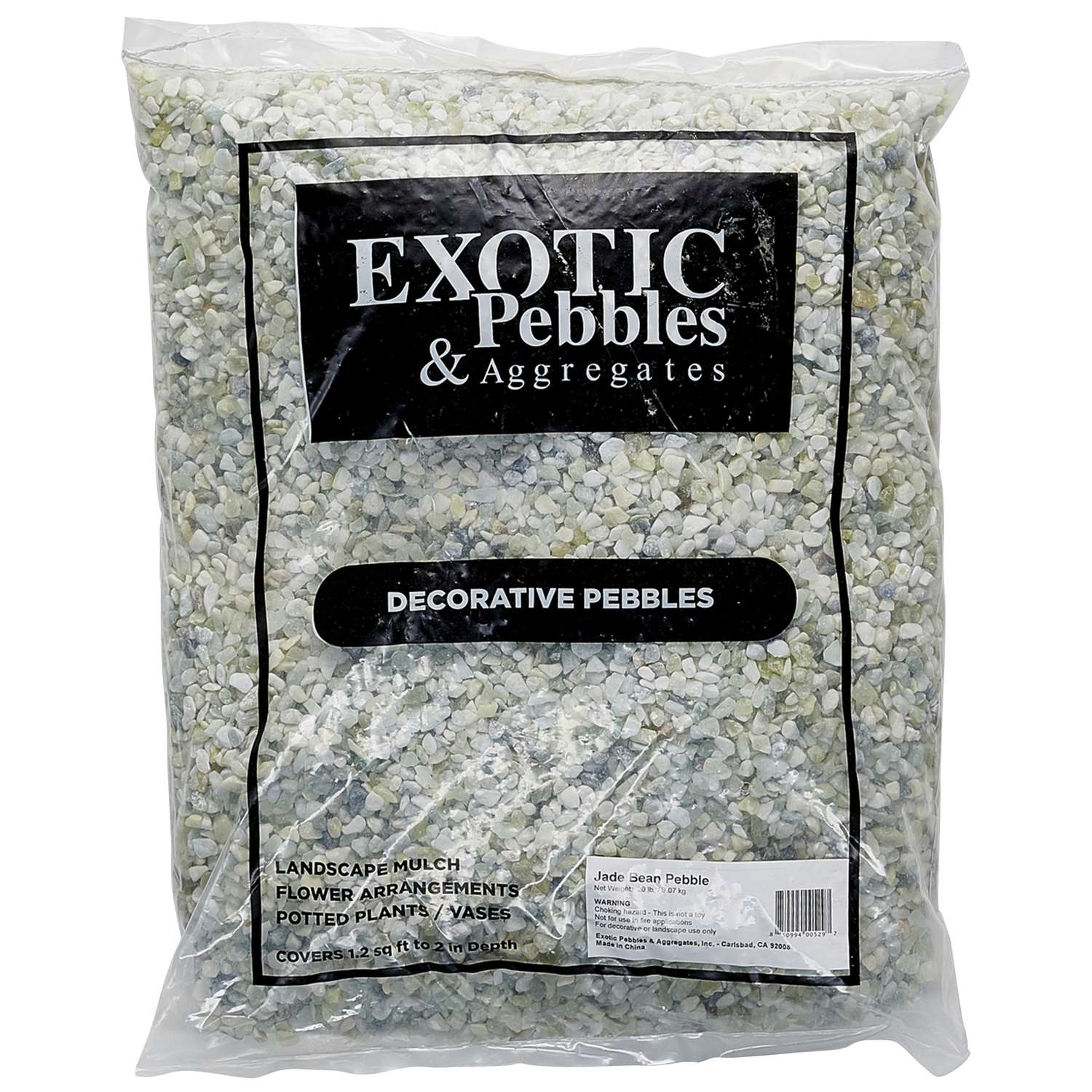  Exotic Pebbles & Aggregates Jade Deco Pebbles 20 Lb