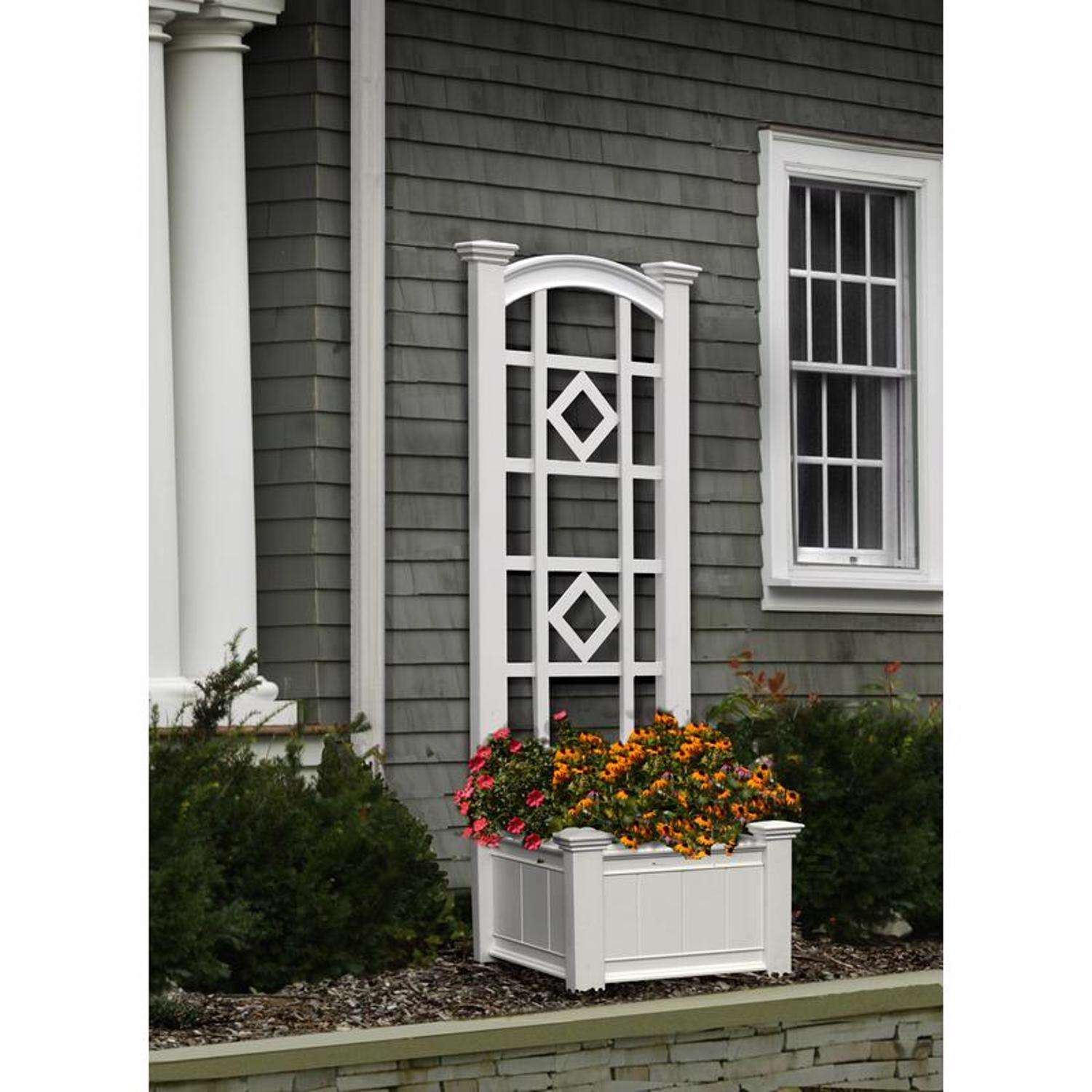  Vita Milan 59.25 In. H White Vinyl Garden Trellis