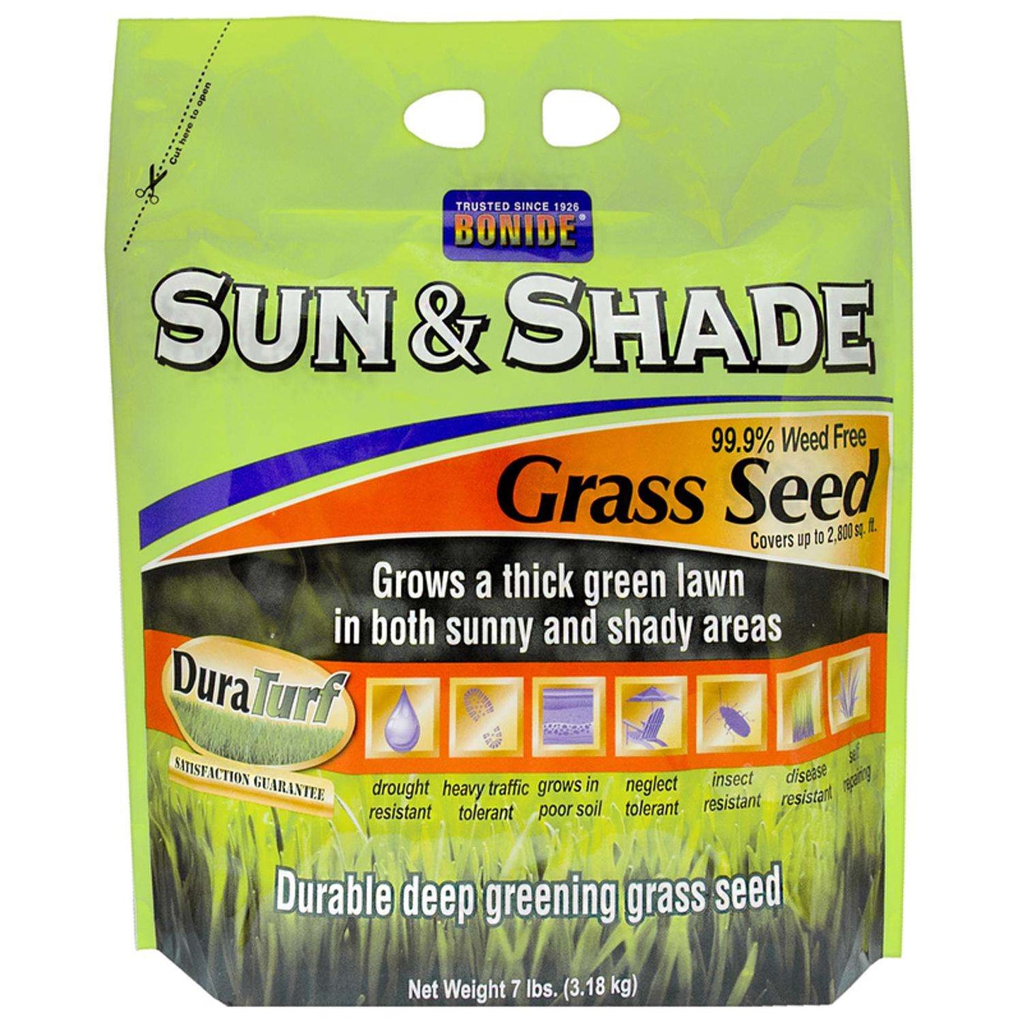  Bonide DuraTurf Mixed Sun Or Shade Grass Seed 7 Lb