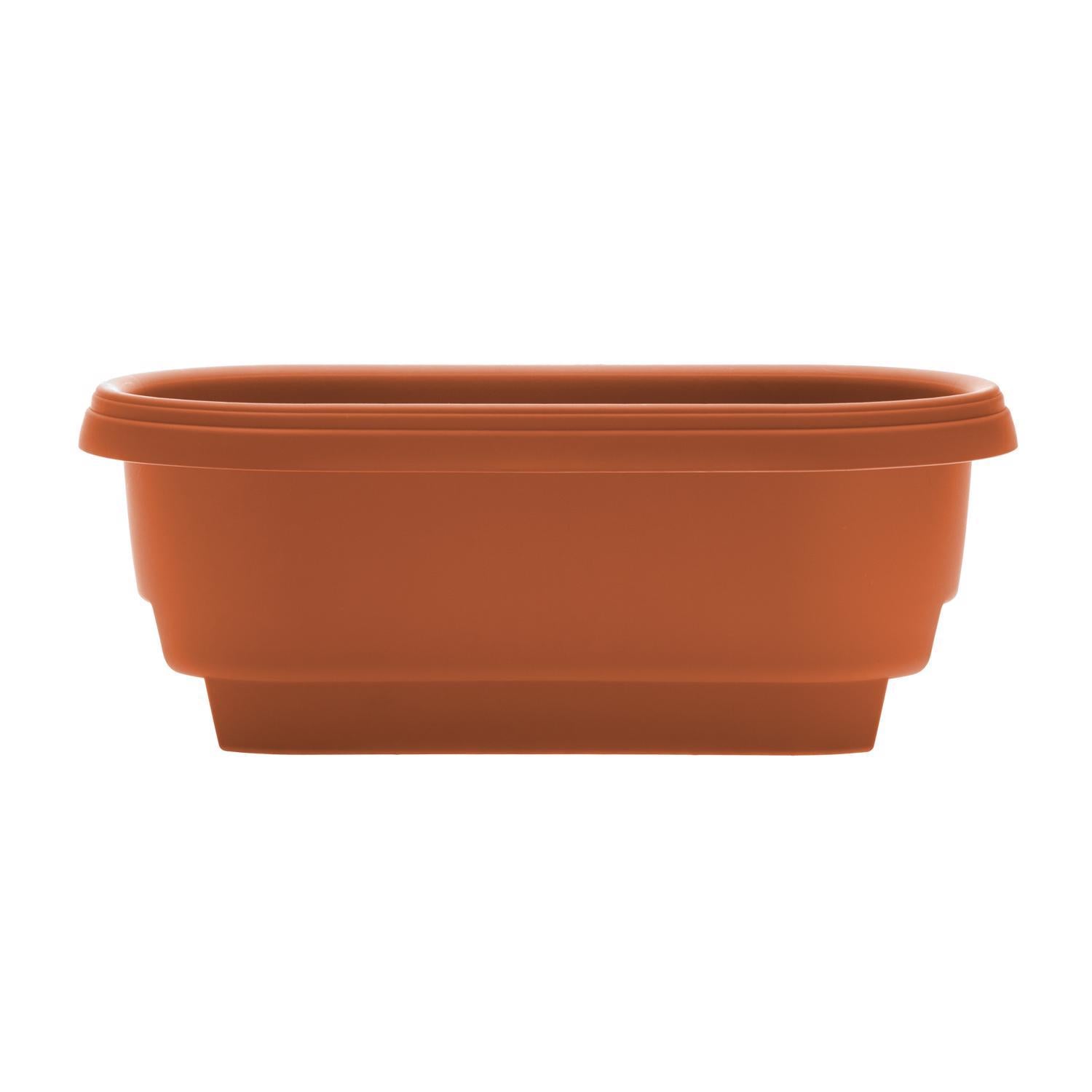  Bloem 9 In. H X 24 In. W X 12 In. D Plastic Deck Rail Planter Terracotta