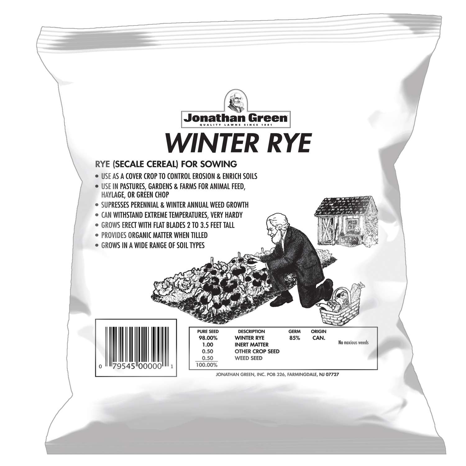  Jonathan Green Winter Rye Annual Ryegrass Full Sun Grass Seed 5 Lb