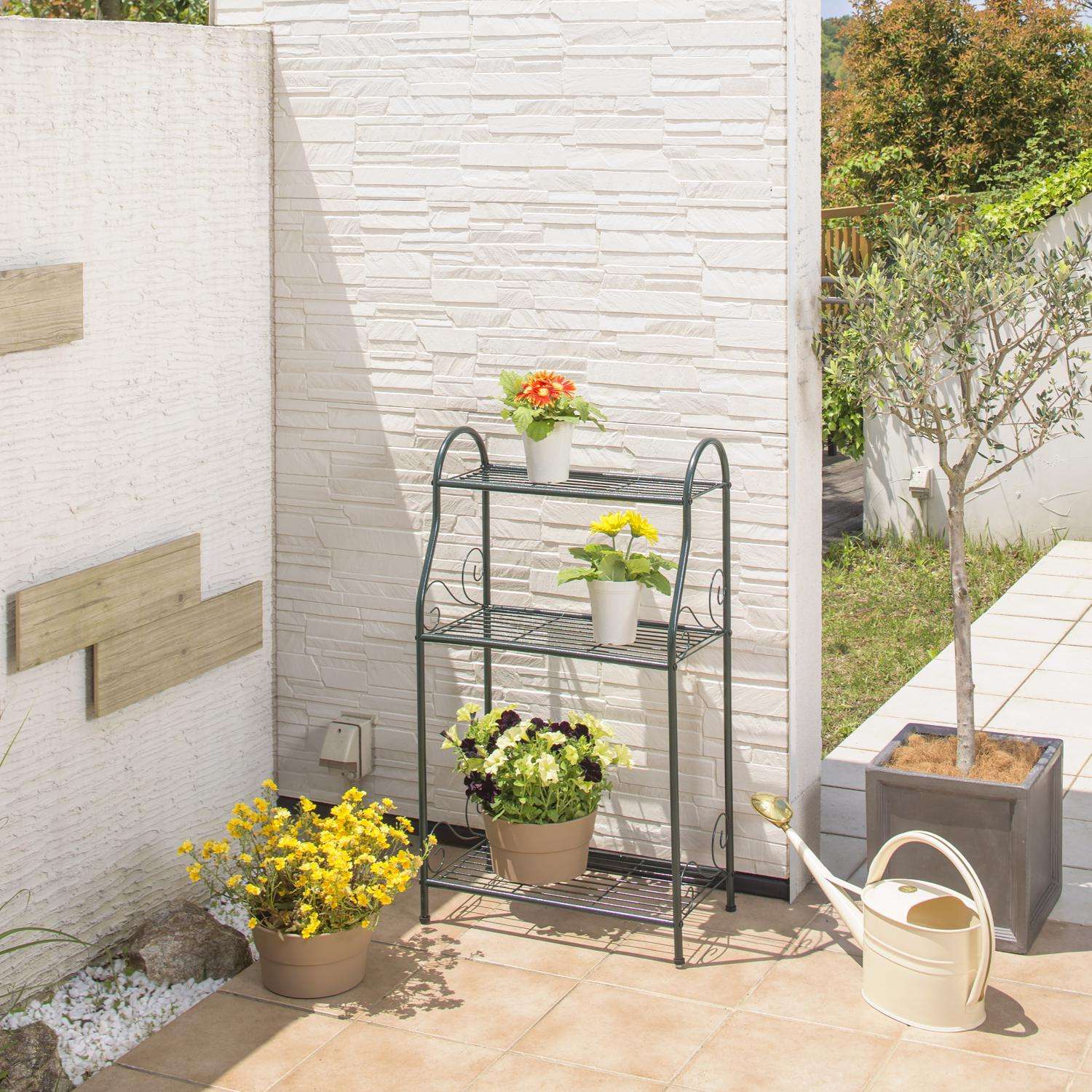  VegTrug 38 In. H Black Steel Plant Stand