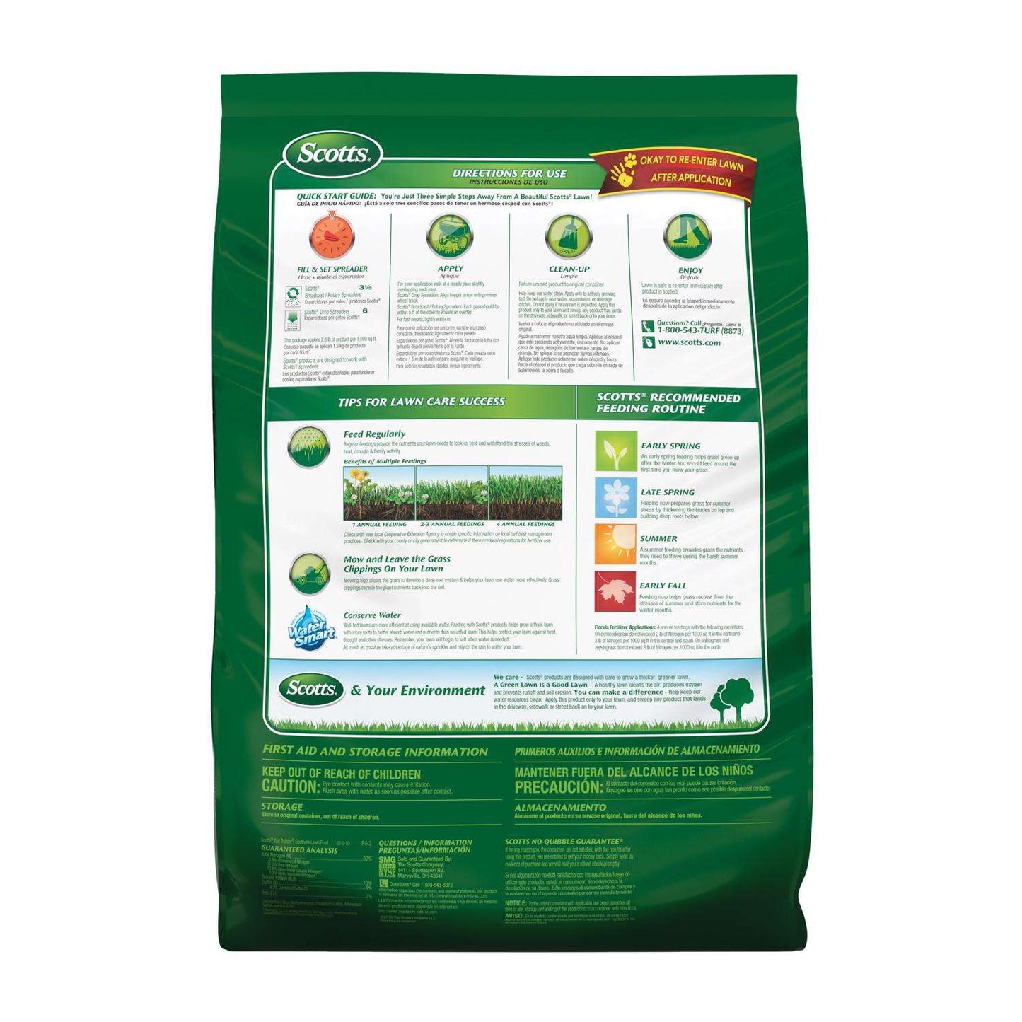  Scotts Turf Builder All-Purpose Southern Lawn Food For All Grasses 5000 Sq Ft