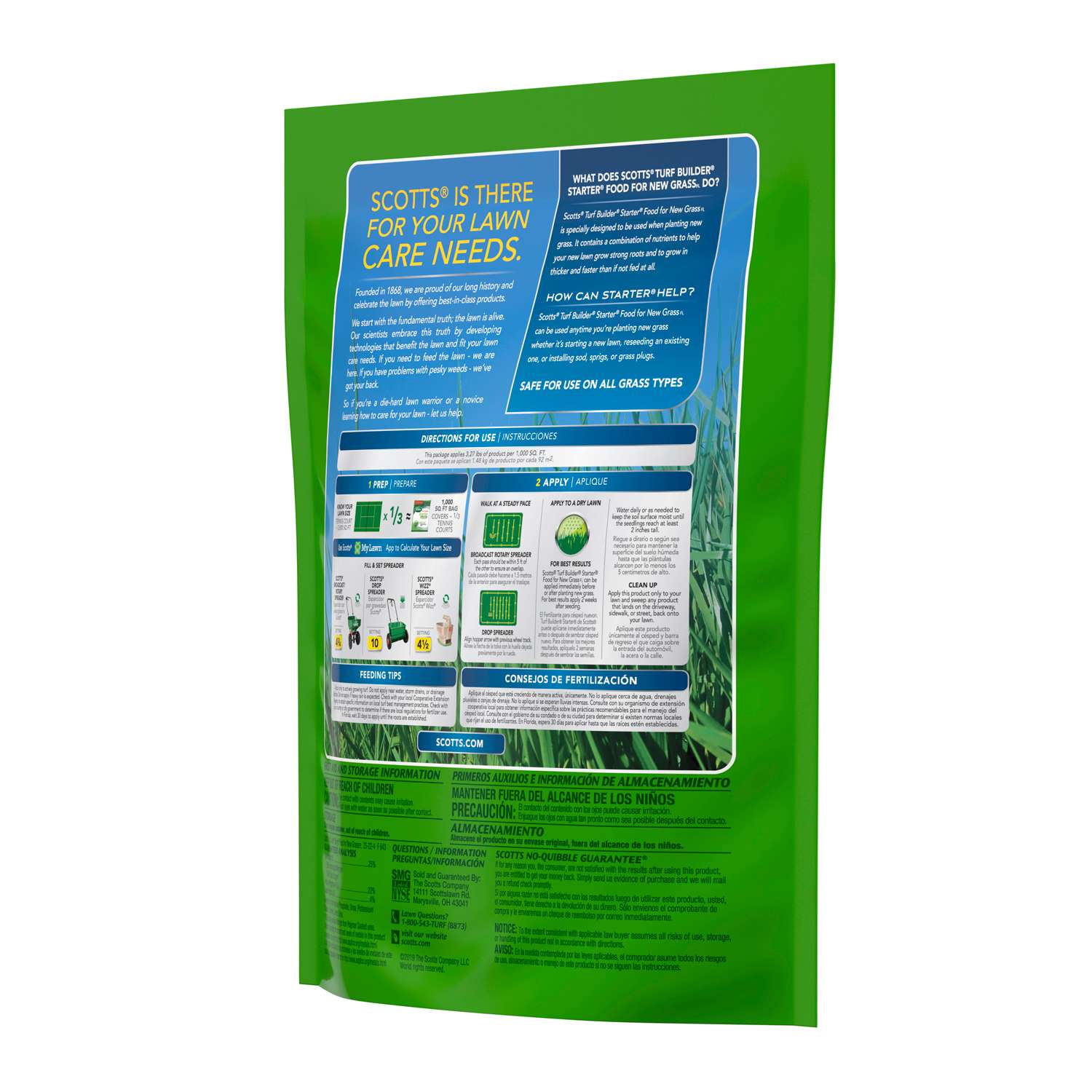  Scotts Turf Builder Lawn Starter Lawn Fertilizer For All Grasses 1000 Sq Ft