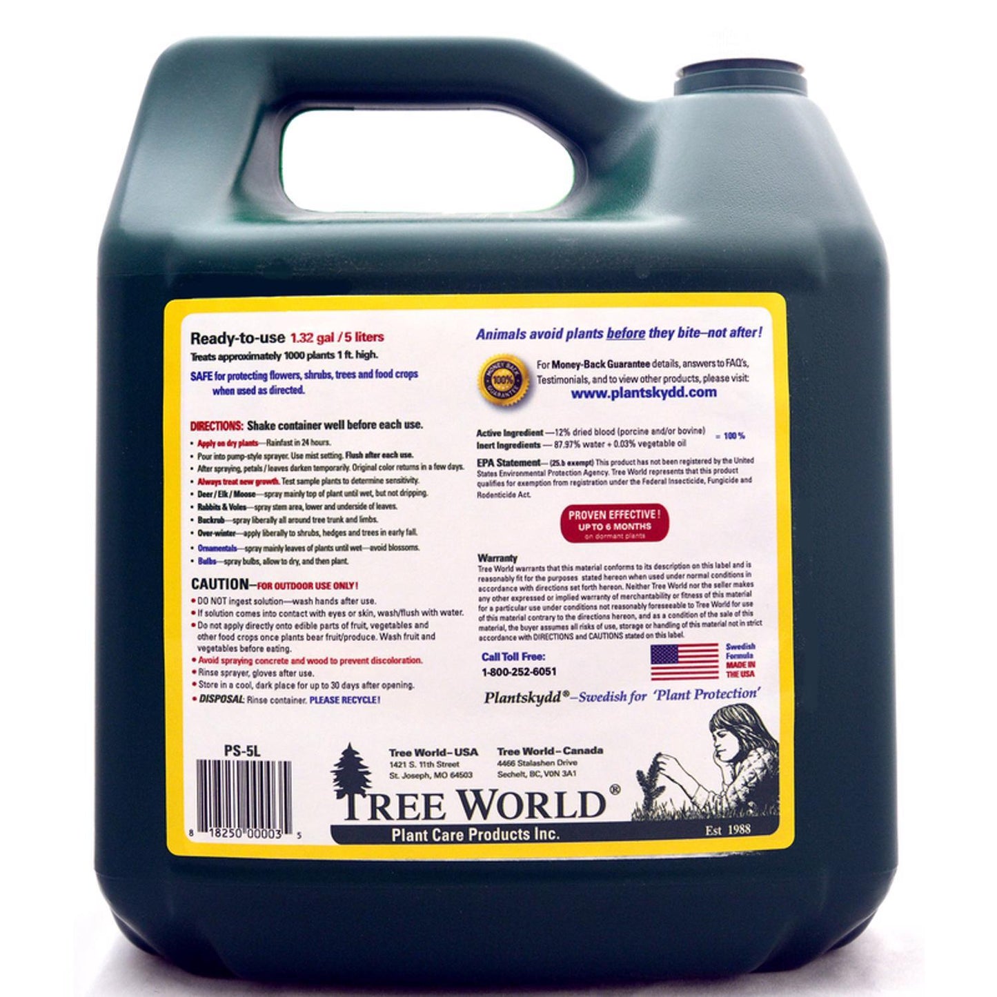  Plantskydd Animal Repellent Liquid For Deer And Rabbits 1.32 Gal