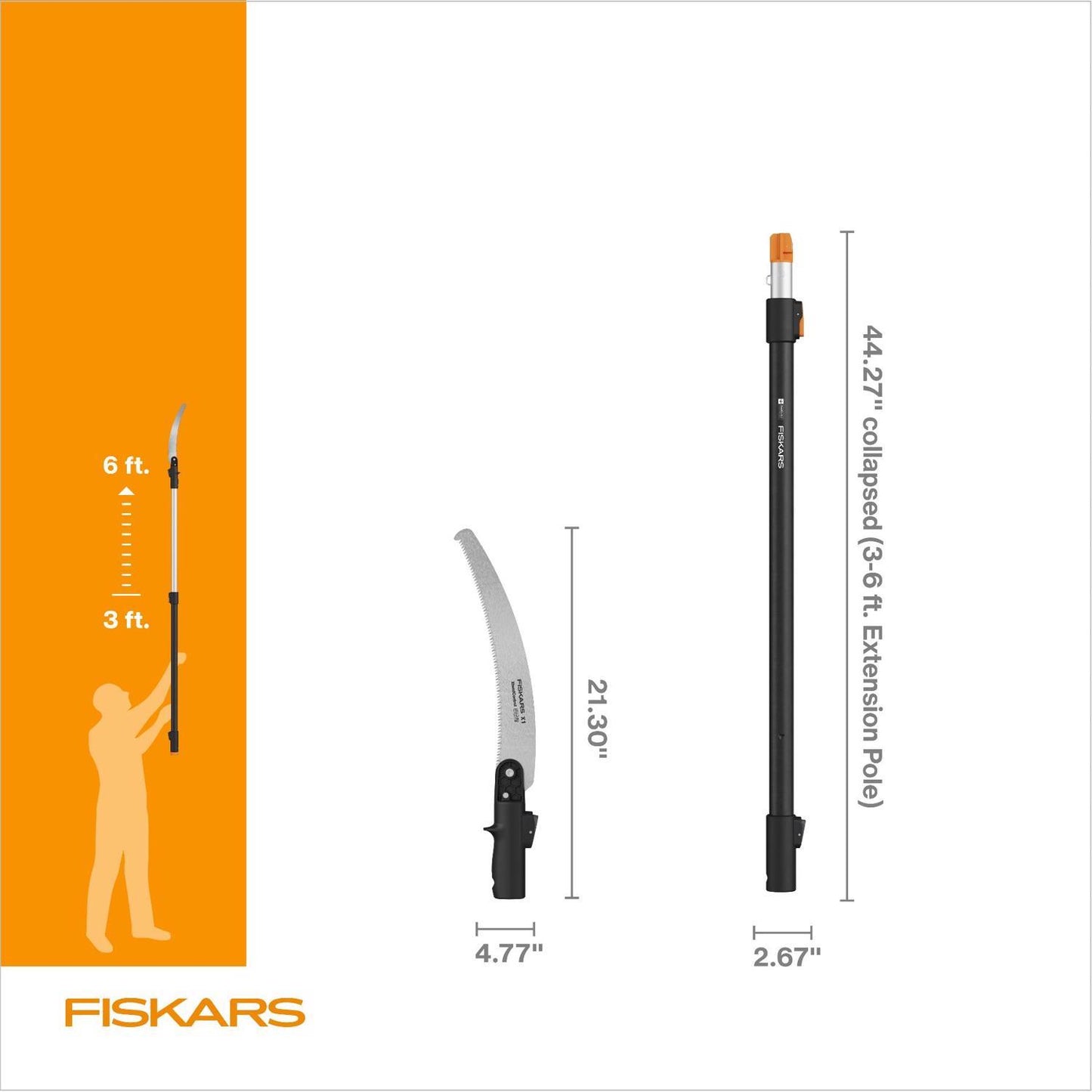  Fiskars XtendControl 72 In. Steel Curved Tree Pruner