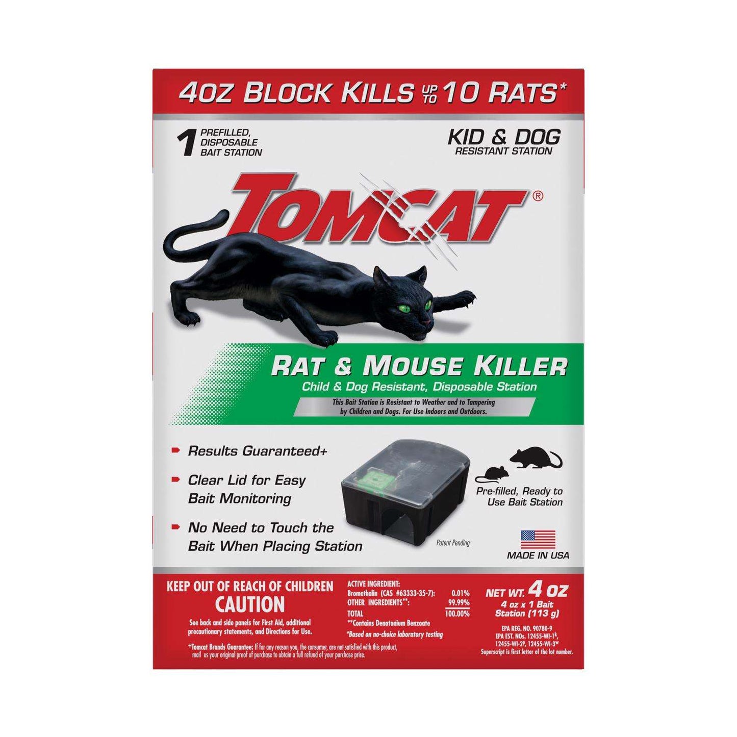  Tomcat Bait Station Blocks For Mice And Rats 4 Oz 1 Pk