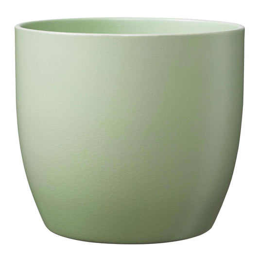  SK Pottery 3.9 In. H X 4.7 In. W X 4.7 In. D Clay Basel Ceramic Pot Green
