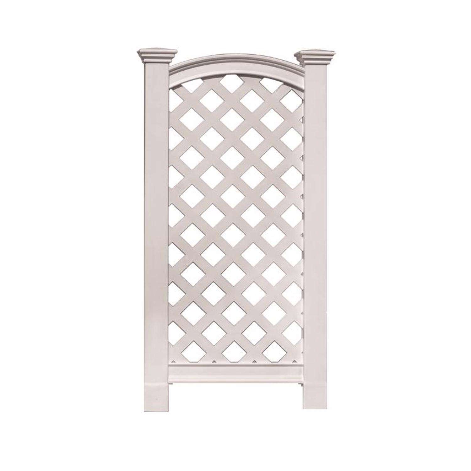  Vita Luxembourg 56.25 In. H White Vinyl Garden Trellis