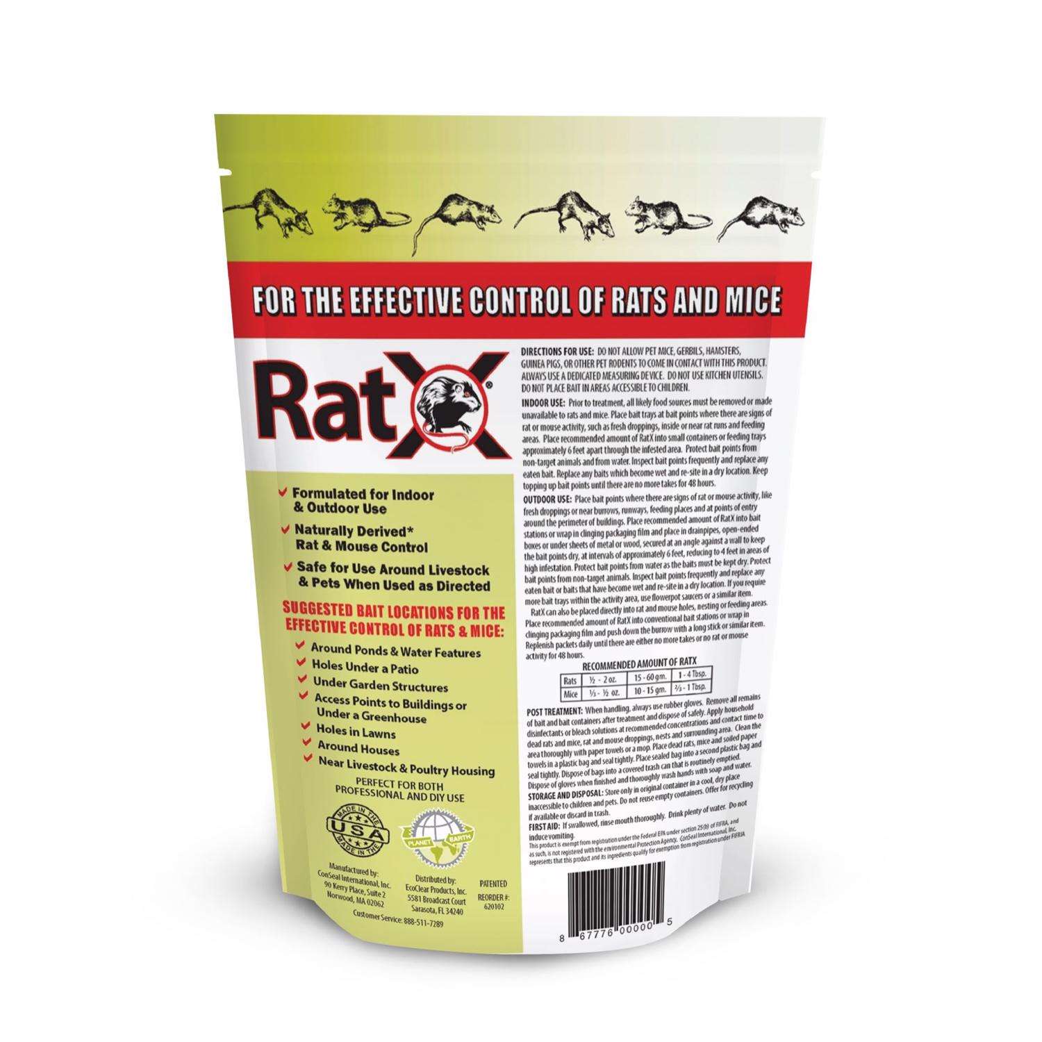  RatX Non-Toxic Bait Pellets For Mice And Rats 3 Lb 1 Pk