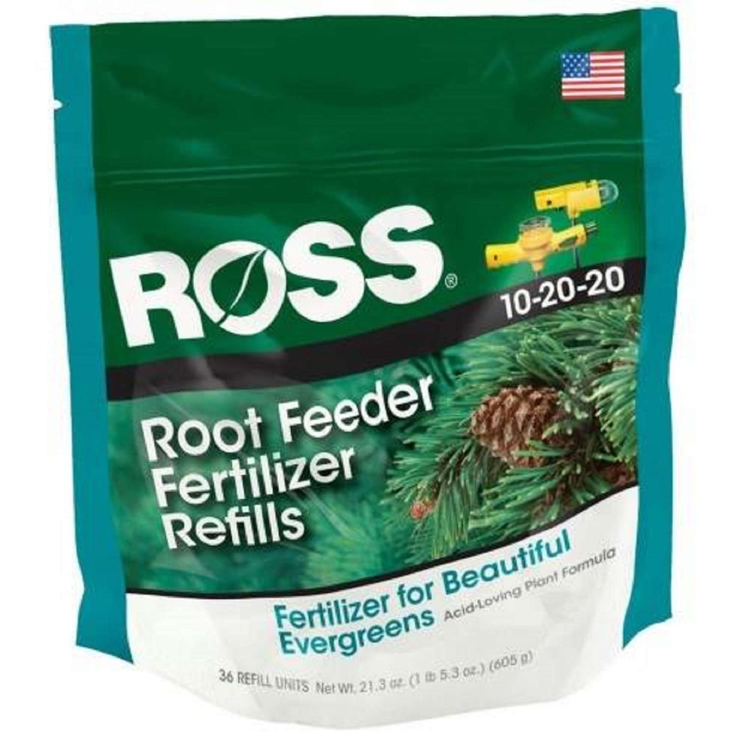  Ross Acid-Loving Plants 10-20-20 Root Feeder Fertilizer Refills 36 Ct