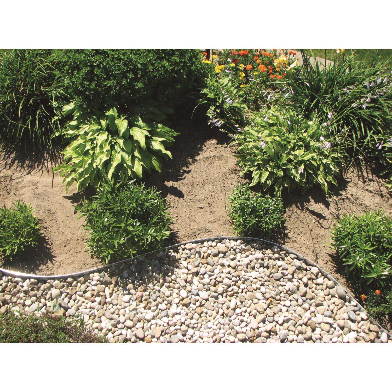  EasyFlex 24 Ft. L X 4 In. H Aluminum White Landscape Edging Kit
