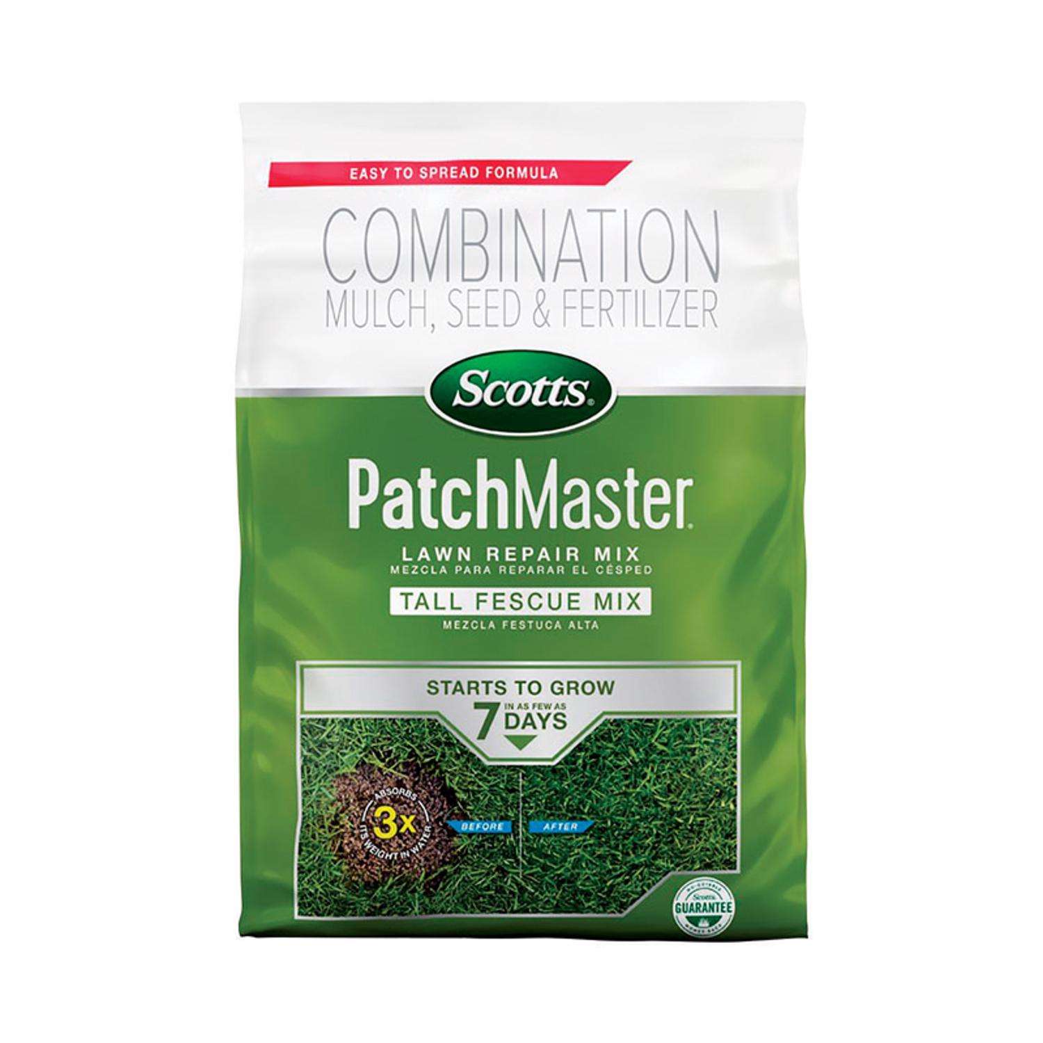  Scotts PatchMaster Tall Fescue Grass Sun Or Shade Seed/Fertilizer/Mulch Repair Kit 4.75 Lb