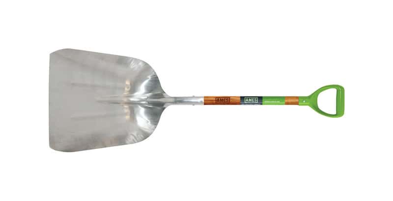  Ames 46 In. Aluminum Scoop Transfer Shovel Wood Handle