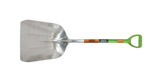  Ames 46 In. Aluminum Scoop Transfer Shovel Wood Handle