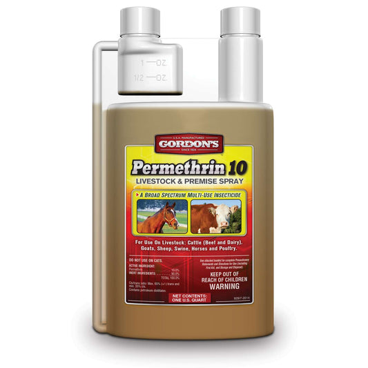  Gordon's Permethrin 10 Livestock & Premise Spray Insect Killer Liquid Concentrate 32 Oz