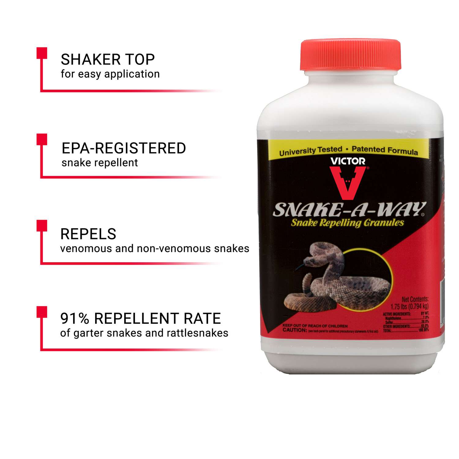  Victor Snake-A-Way Animal Repellent Granules For Snakes 1.75 Lb