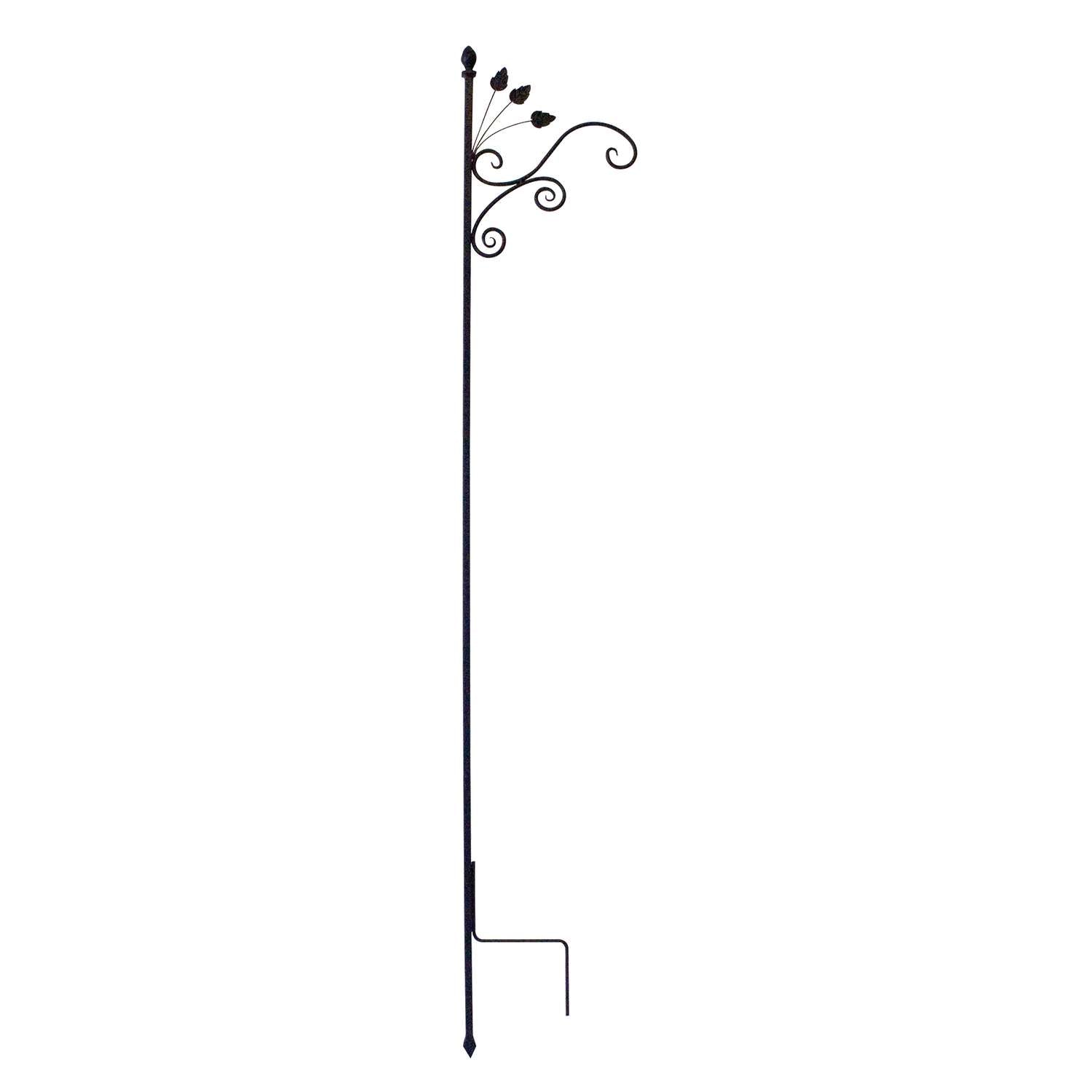  Panacea Black Steel 84 In. H Leaf Decor Plant Hanger 1 Pk