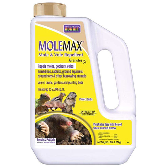 Bonide MoleMax Animal Repellent Granules For Moles And Voles 5 Lb