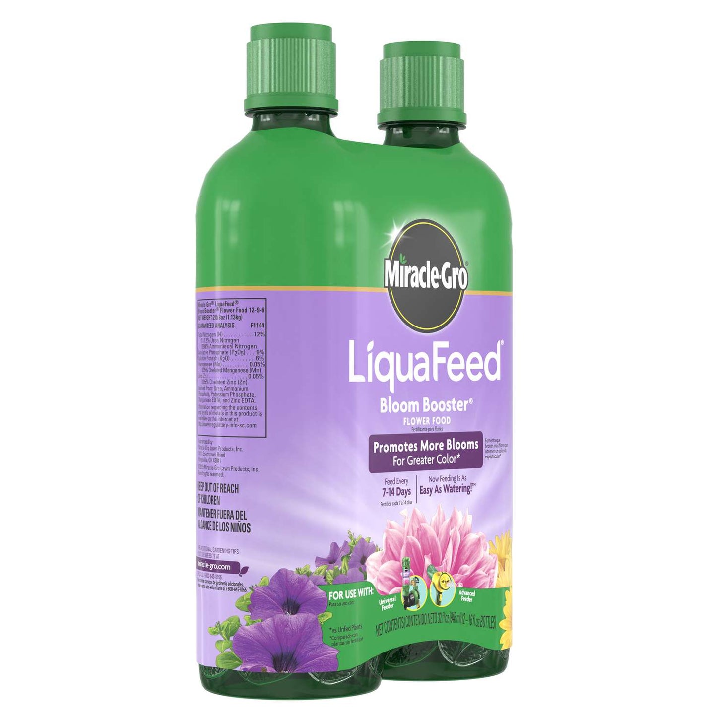  Miracle-Gro LiquaFeed Liquid Plant Food 2-16 Oz