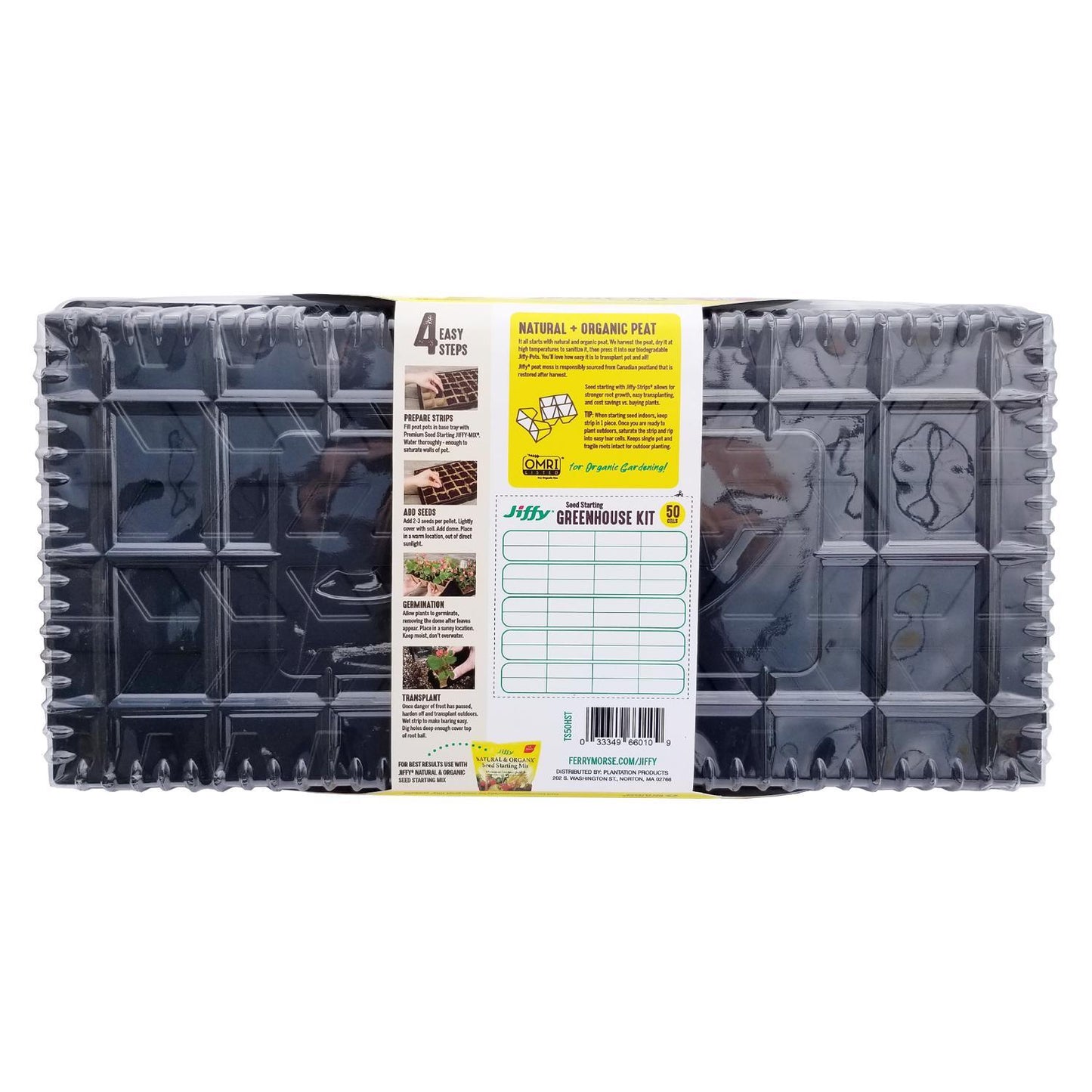  Jiffy 50 Cells 5.5 In. H X 11 In. W X 21 In. L Seed Starting Kit 1 Pk