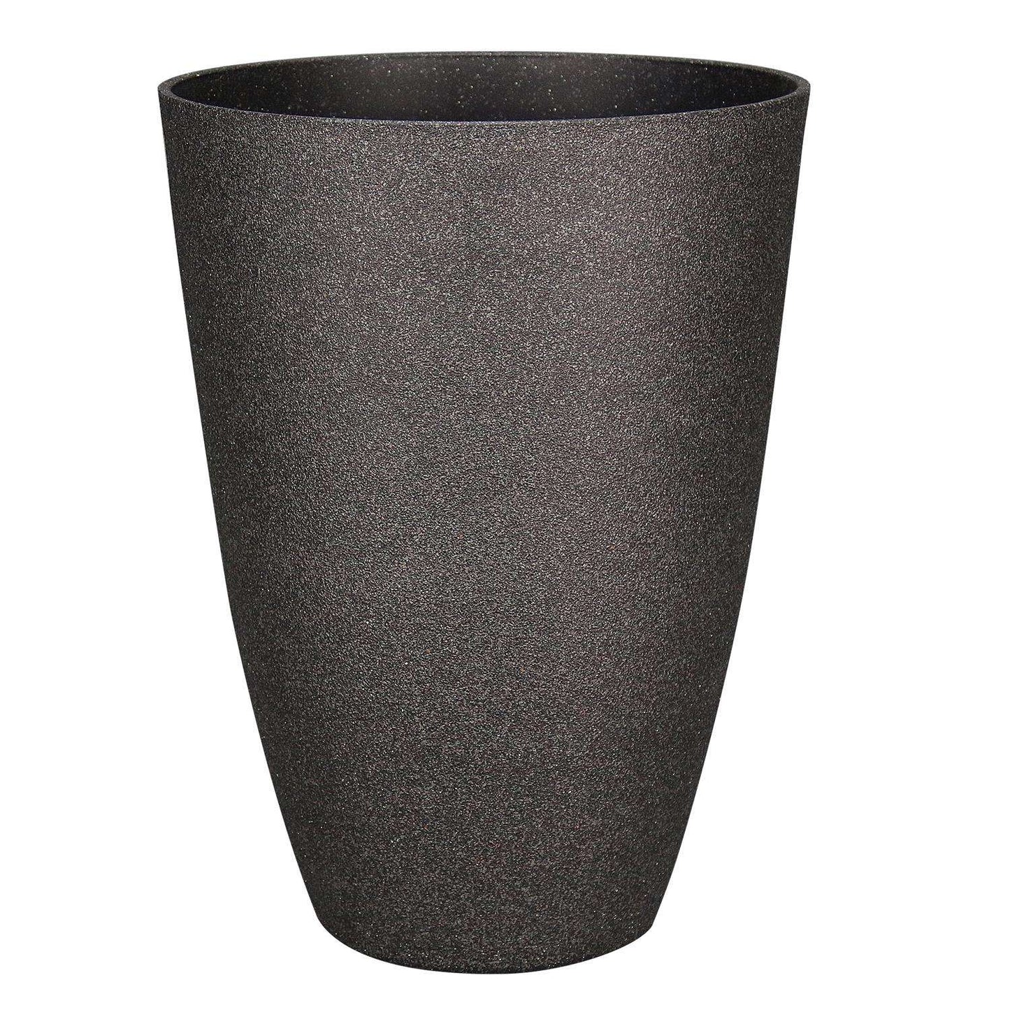  L&G Solutions 21.9 In. H X 16 In. D Polyresin Speckle Tall Planter Charcoal