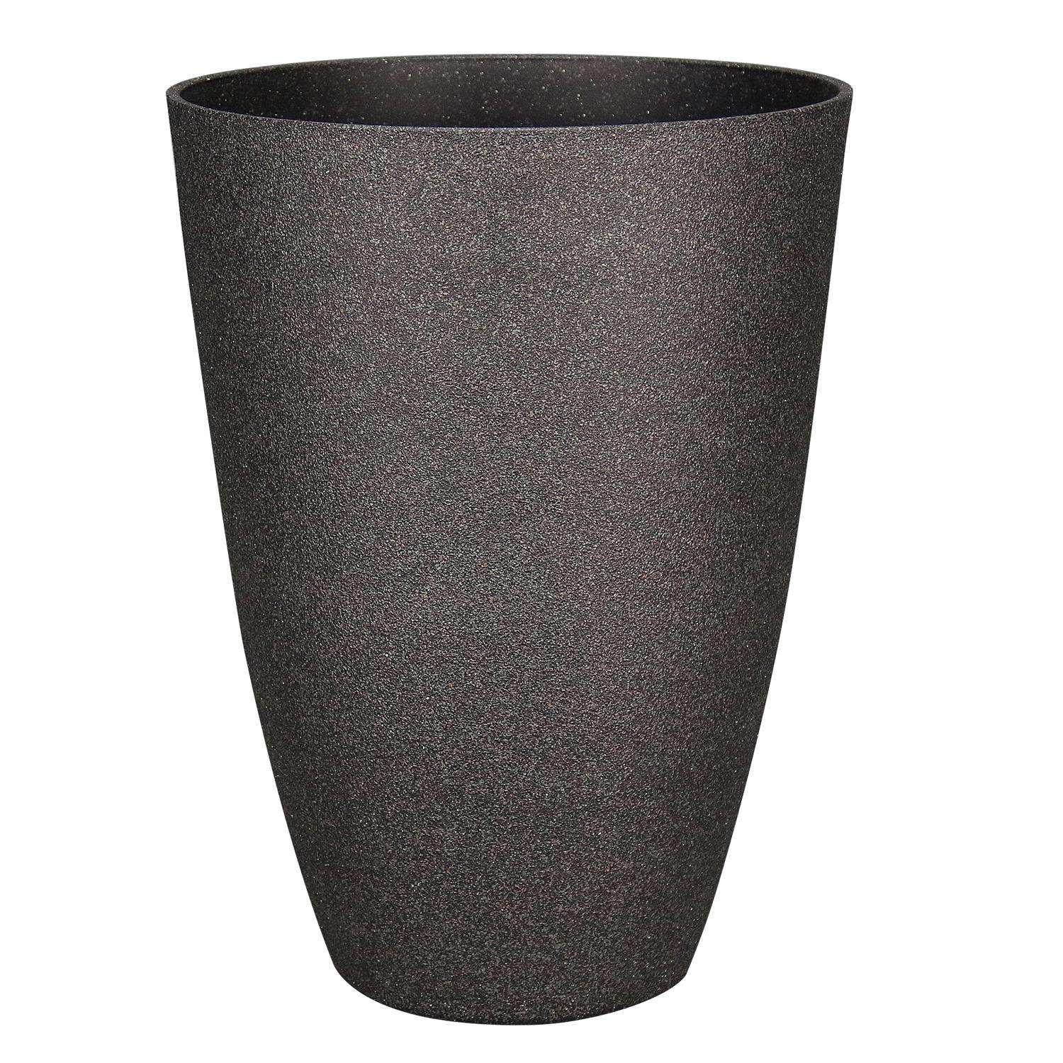  L&G Solutions 21.9 In. H X 16 In. D Polyresin Speckle Tall Planter Charcoal