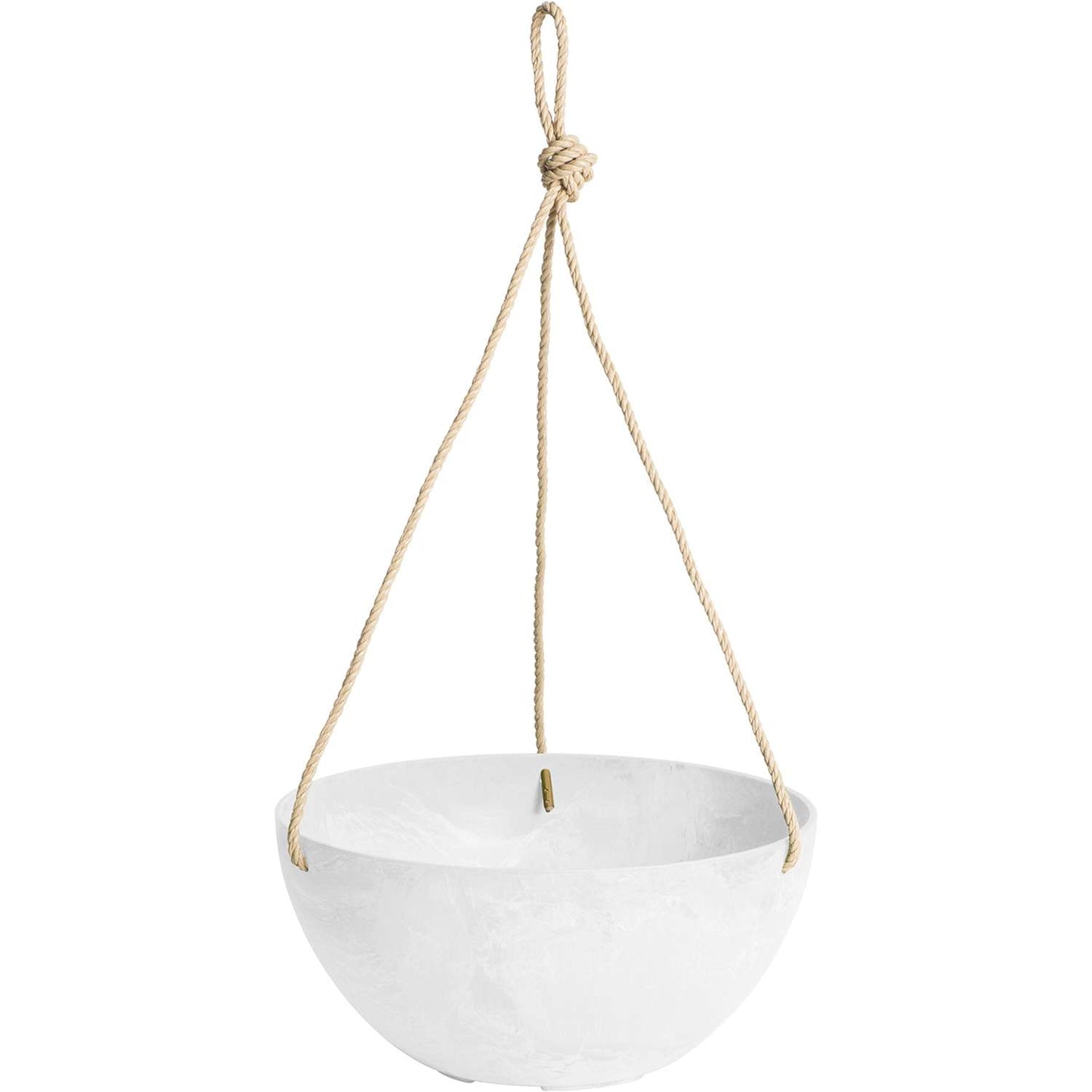  Novelty Artstone 4.8 In. H X 9.9 In. W X 9.9 In. D X 9.9 In. D Resin Napa Hanging Planter White