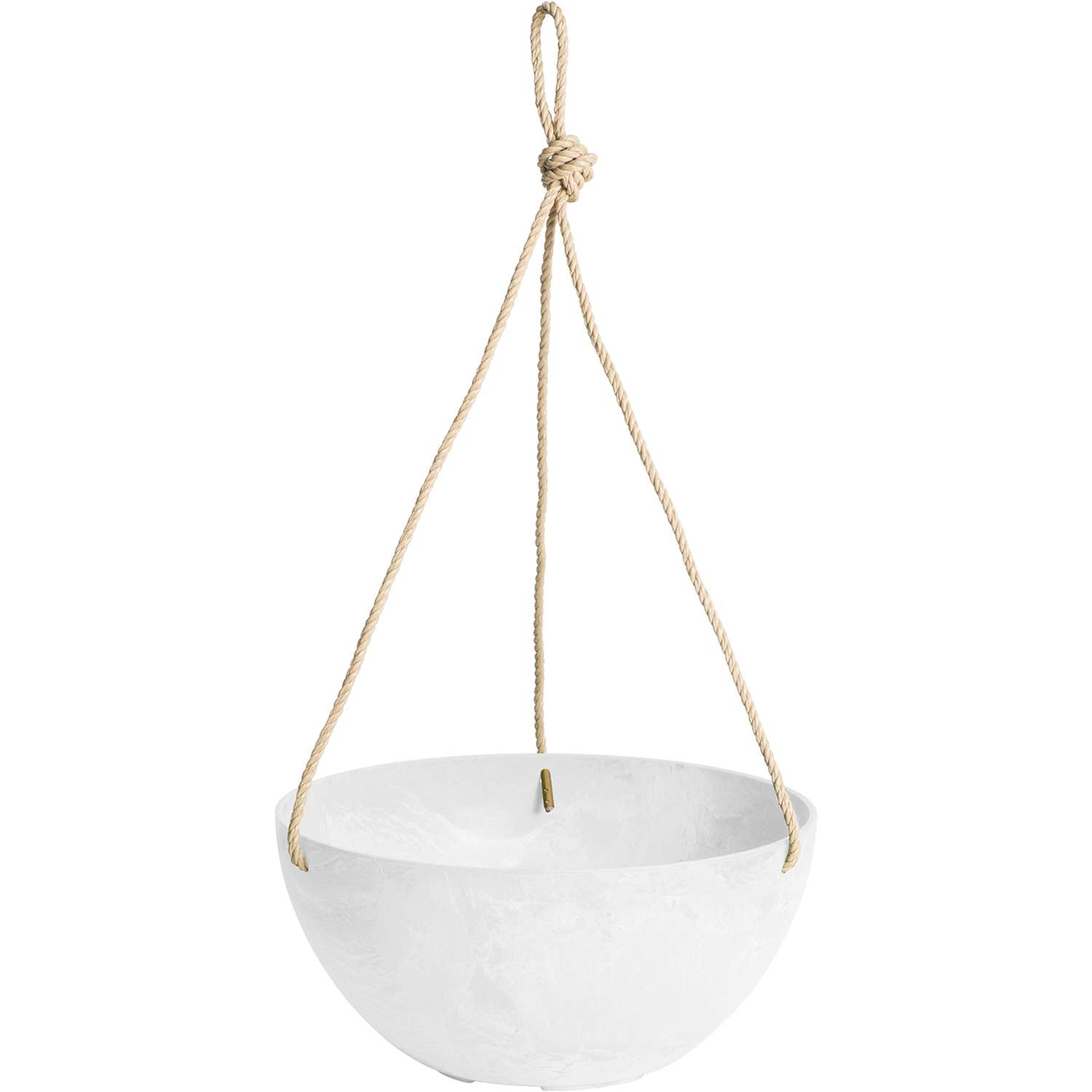  Novelty Artstone 4.8 In. H X 9.9 In. W X 9.9 In. D X 9.9 In. D Resin Napa Hanging Planter White