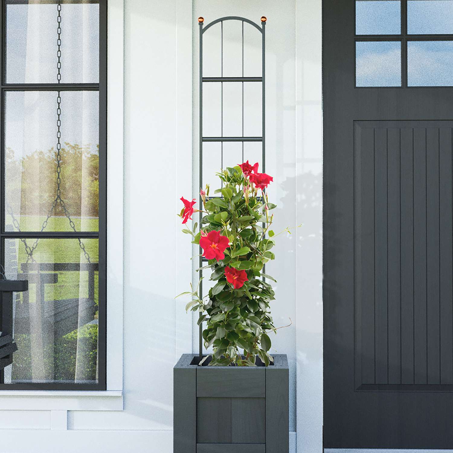  Panacea 60 In. H Black Steel Pot Trellis