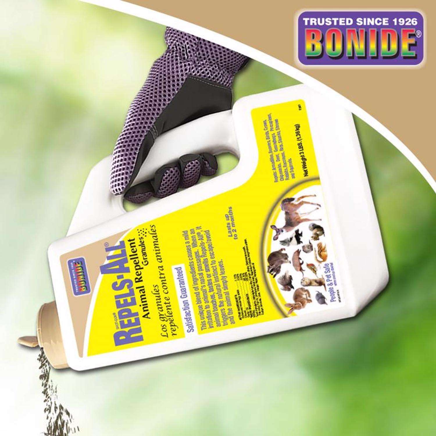  Bonide Repels-All Animal Repellent Granules For Most Animal Types 3 Lb