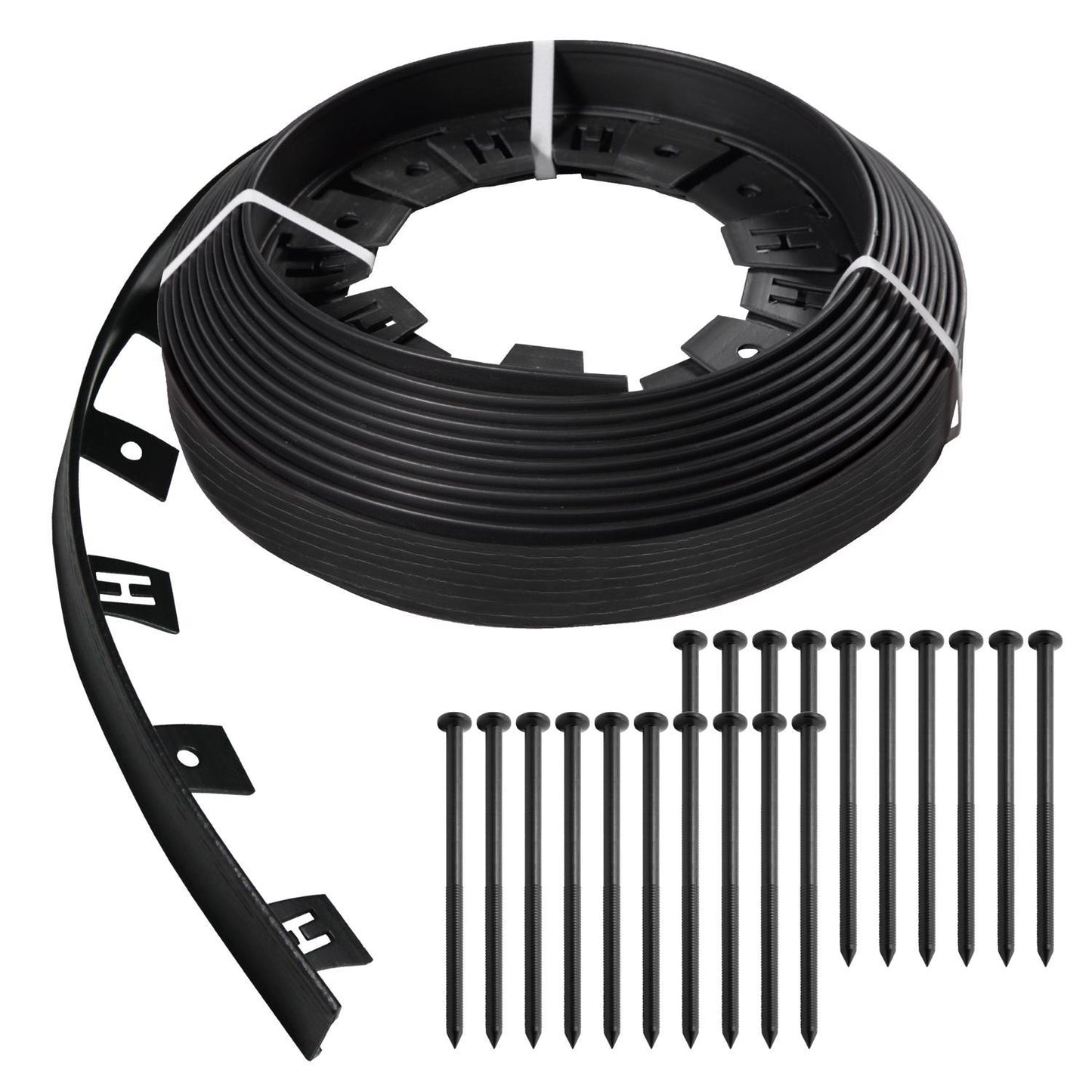  Master Mark 50 Ft. L X 1.5 In. H Plastic Black Landscape Edging Kit