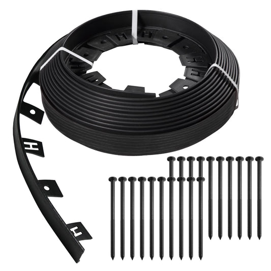  Master Mark 50 Ft. L X 1.5 In. H Plastic Black Landscape Edging Kit