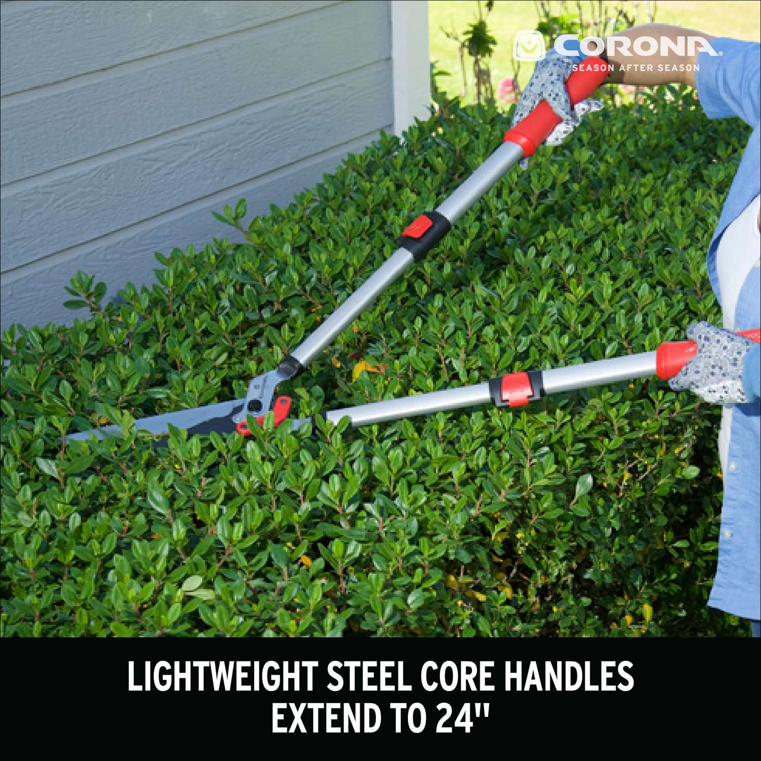  Corona ComfortGEL 15.5 - 24.5 In. Carbon Steel Hedge Shears