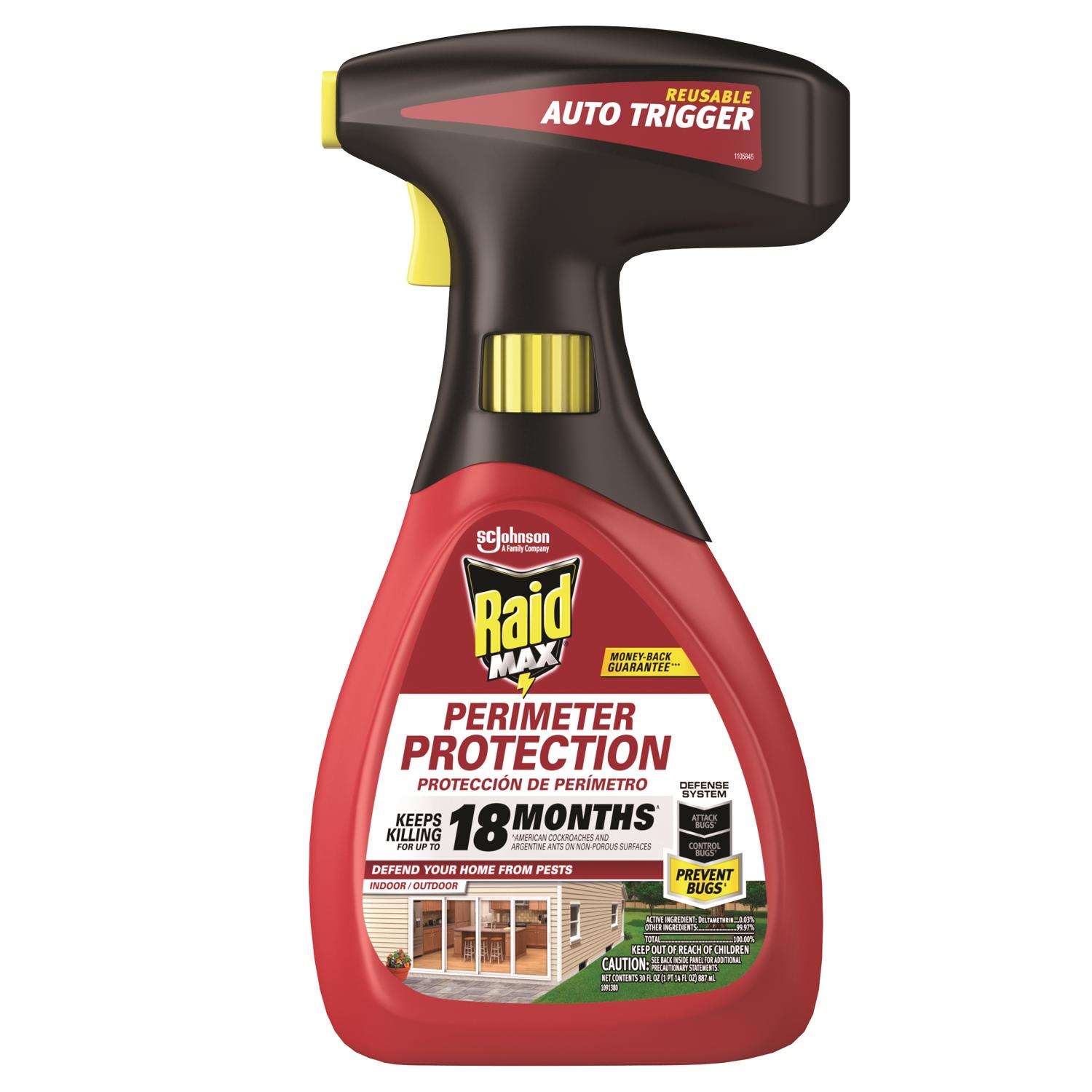  Raid Max Perimeter Protection Insect Control Spray 30 Oz