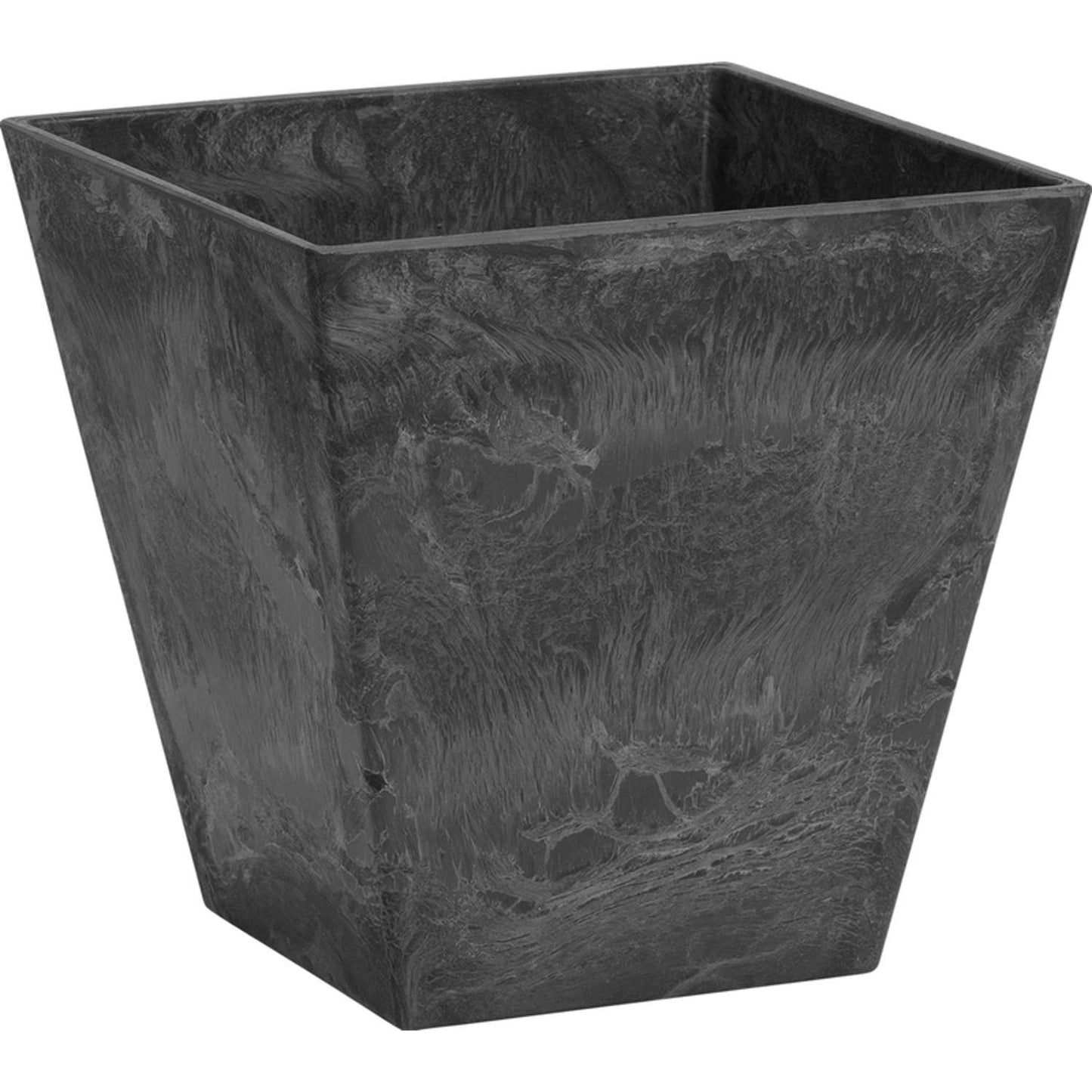  Novelty Artstone 8 In. H X 7.8 In. W X 7.8 In. D Resin Ella Planter Black