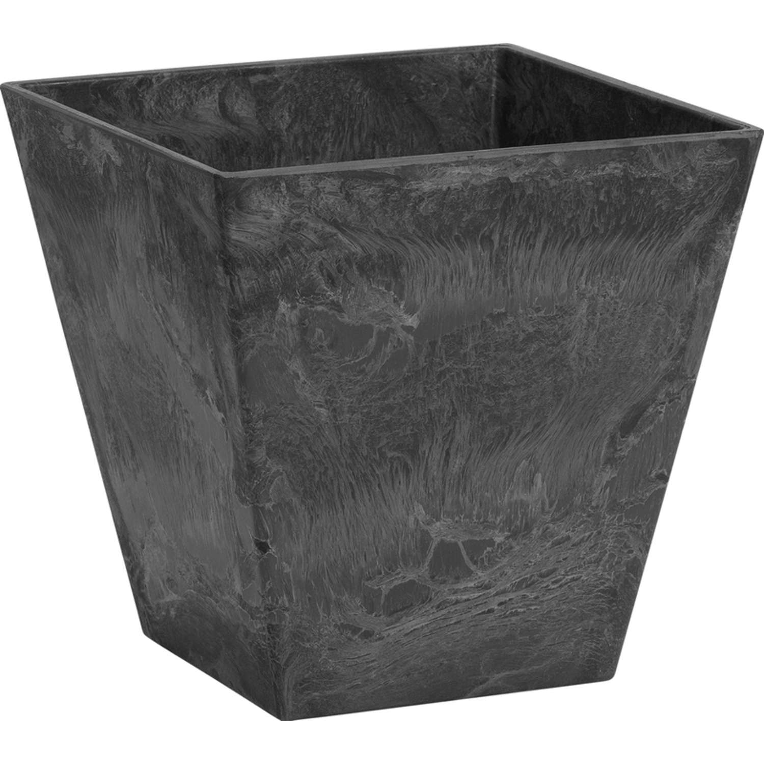  Novelty Artstone 8 In. H X 7.8 In. W X 7.8 In. D Resin Ella Planter Black