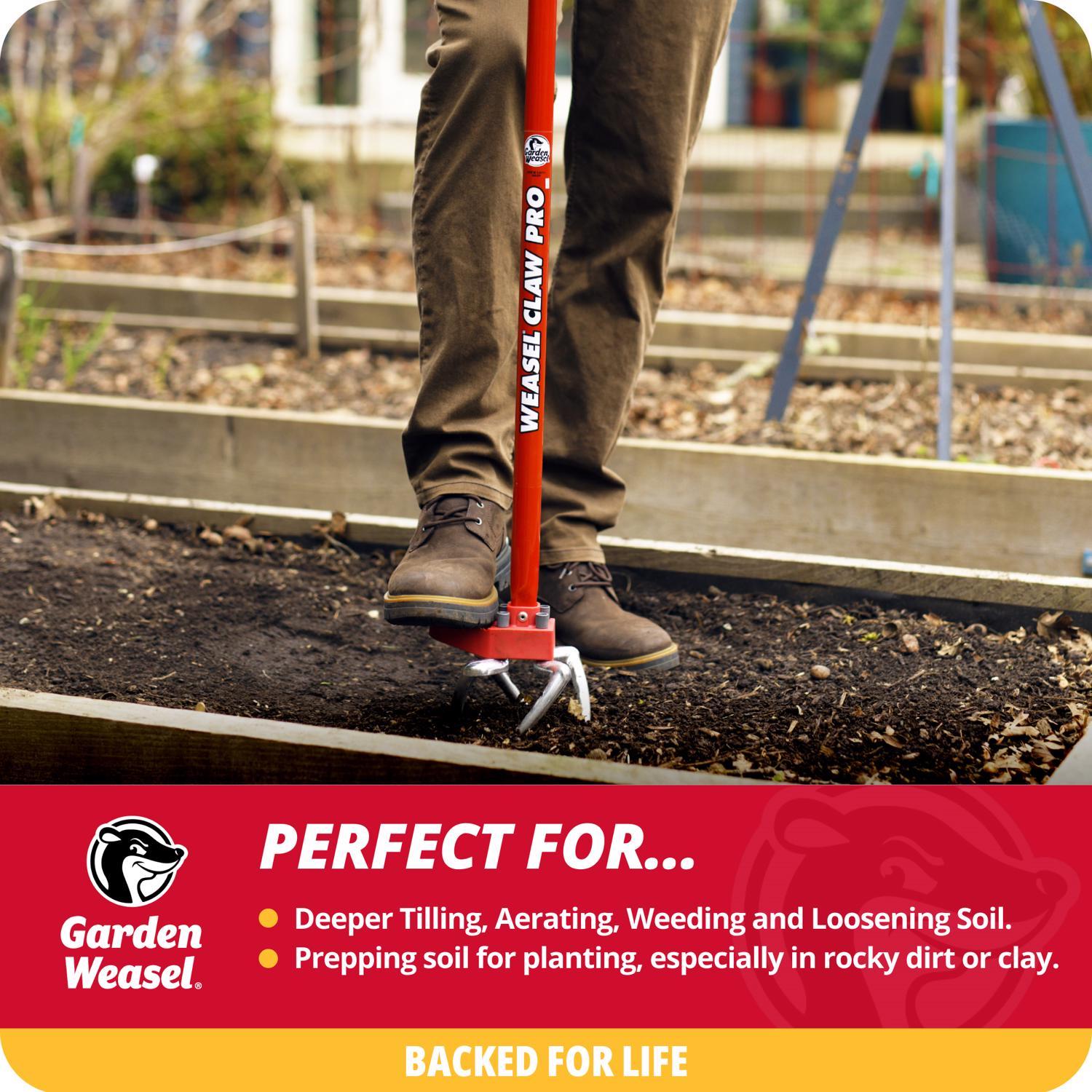  Garden Weasel Claw Pro 4 Tine Steel Hand Cultivator 38 In. Steel Handle