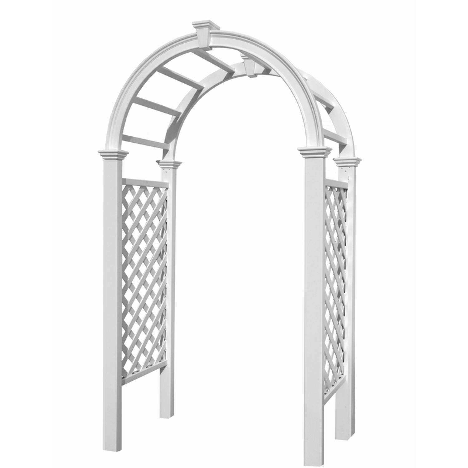  Vita Livingston 91.5 In. H White Vinyl Garden Arbor