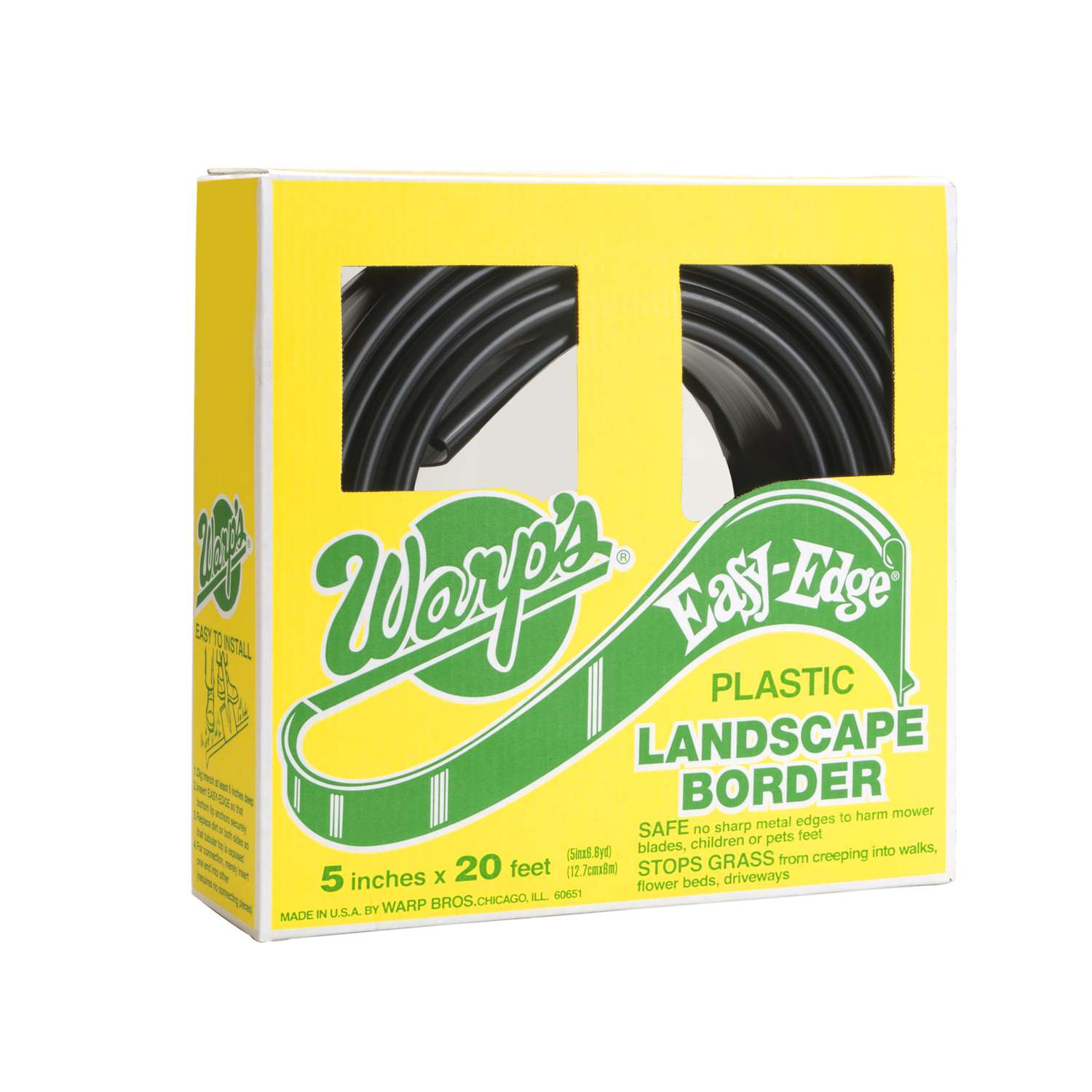  Warp's Easy-Edge 40 Ft. L X 4 In. H Plastic Green Lawn Edging