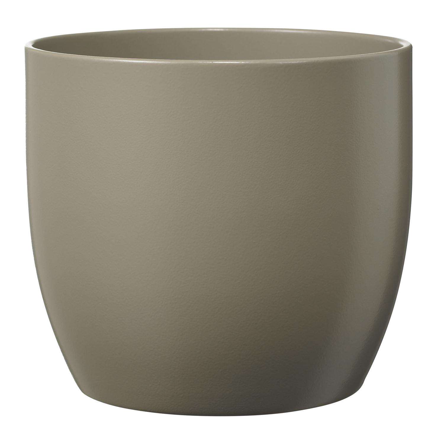  SK Pottery Basel 5.11 In. H X 5.51 In. D Ceramic Ceramic Pot Light Gray
