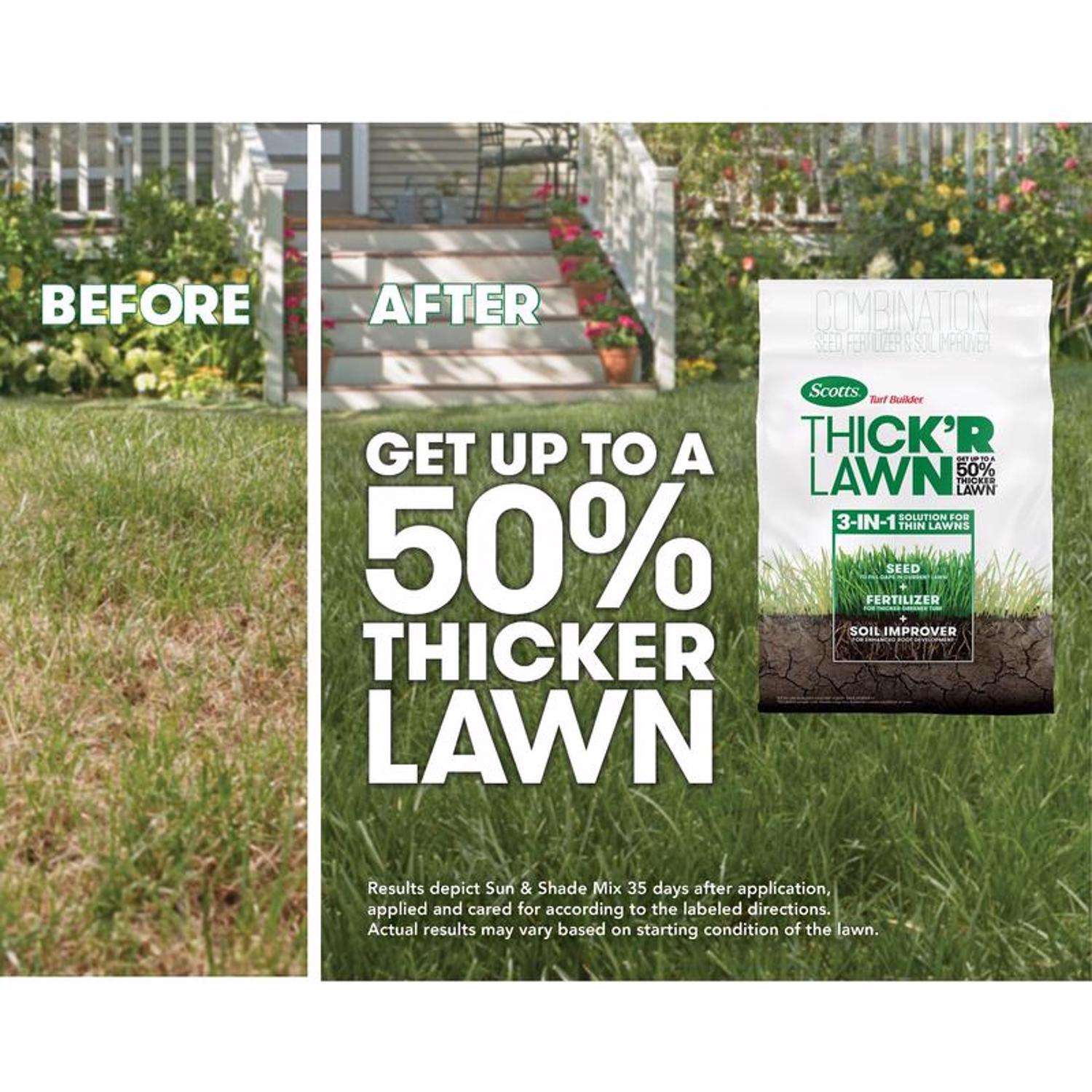  Scotts Turf Builder Tall Fescue Grass Sun Or Shade Grass Seed And Fertilizer 12 Lb