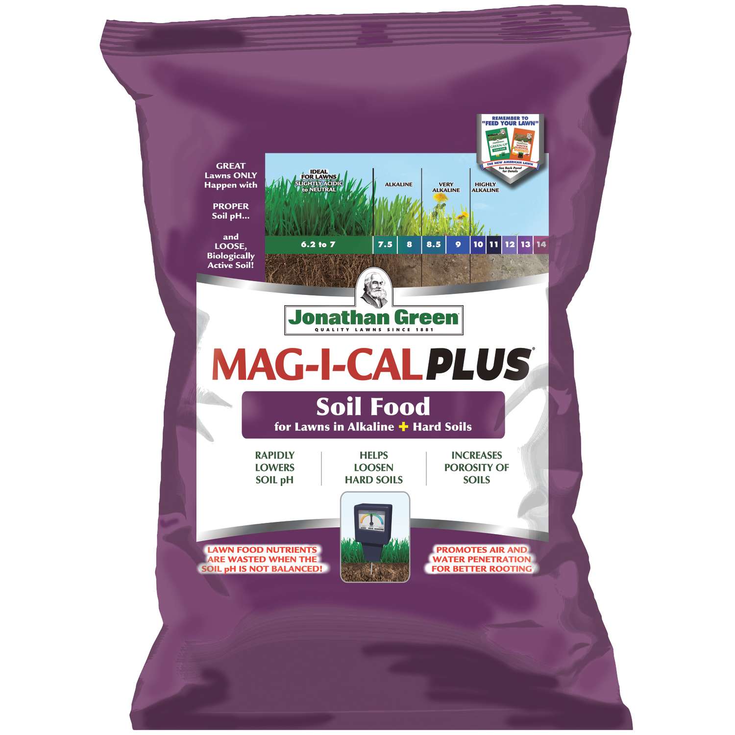  Jonathan Green Mag-I-Cal Plus Alkaline Annual Program Lawn Fertilizer For All Grasses 15000 Sq Ft