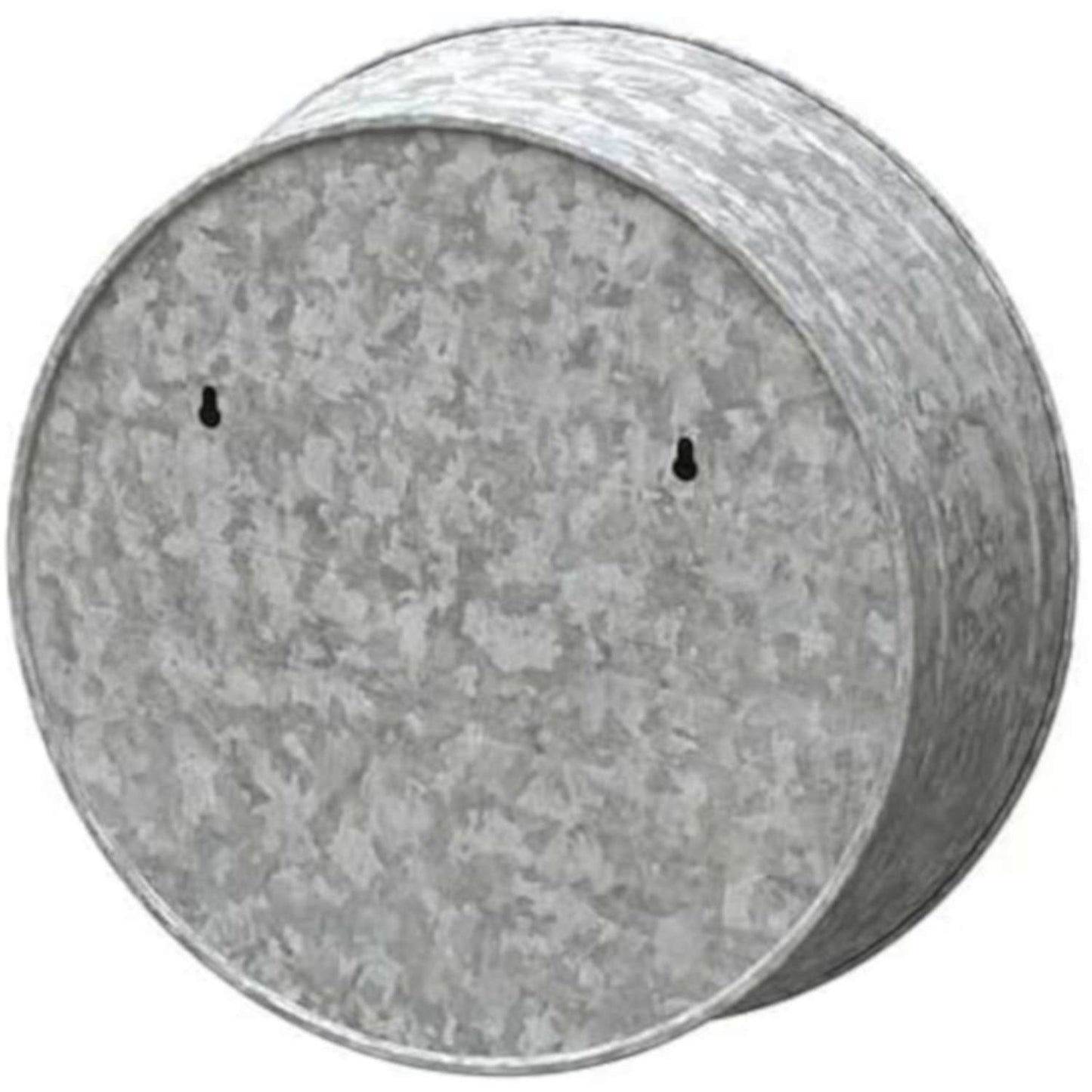  Panacea 14 In. D Metal Wall Planter Galvanized