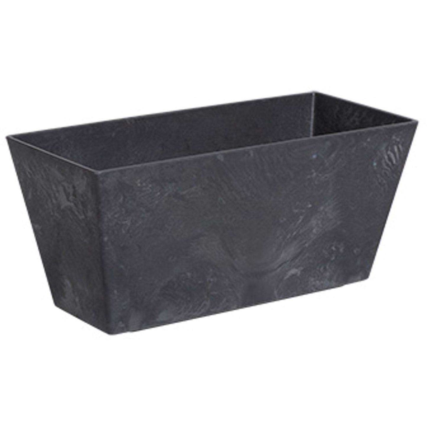  Novelty ArtStone 6.8 In. H X 14.5 In. W X 6.5 In. D Resin Ella Window Box Black