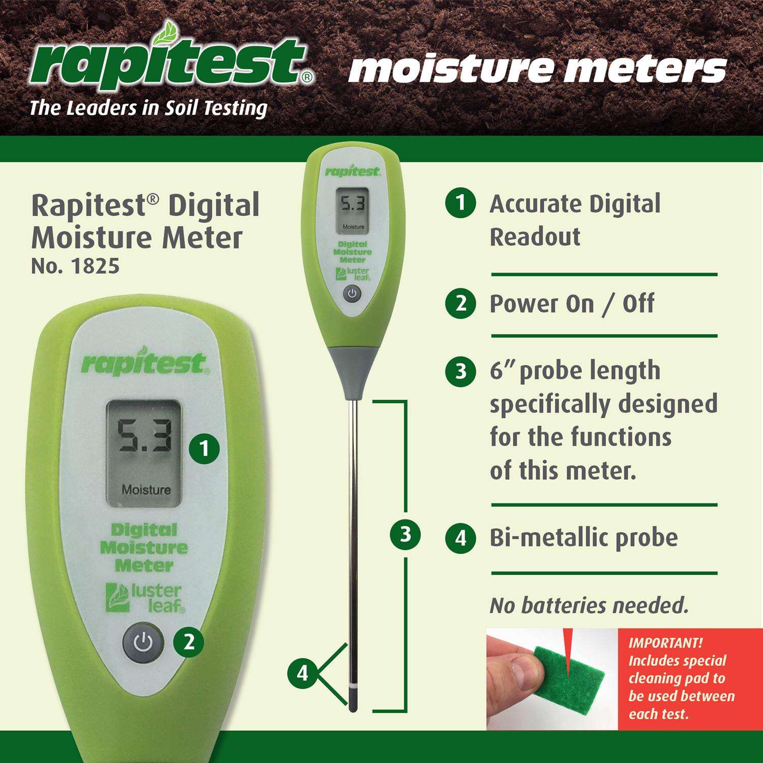  Luster Leaf Digital Moisture Meter 1 Pk