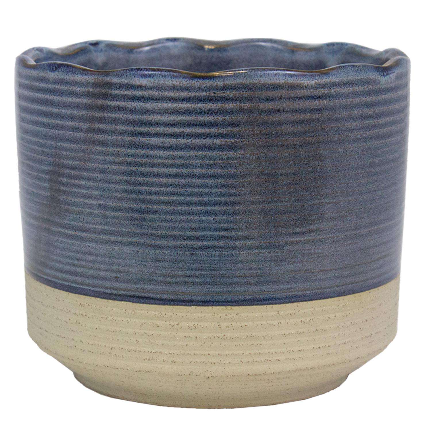  Trendspot Shore 5.1 In. H X 6 In. W X 6 In. D X 6 In. D Ceramic Planter Blue