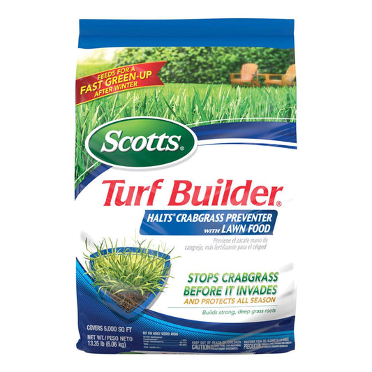  Scotts Turf Builder Halts Crabgrass Preventer Lawn Fertilizer For Multiple Grass Types 5000 Sq Ft